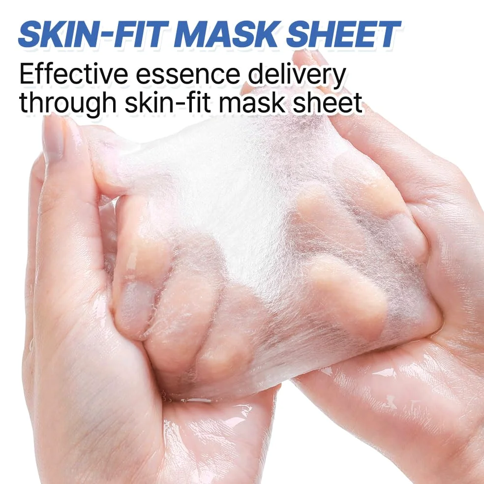 NEXTBEAU Paquete de 20 mascarillas de solución de 5 tipos x 4 unidades de aloe, niacinamida, colágeno, semillas de cáñamo, ácido hialurónico