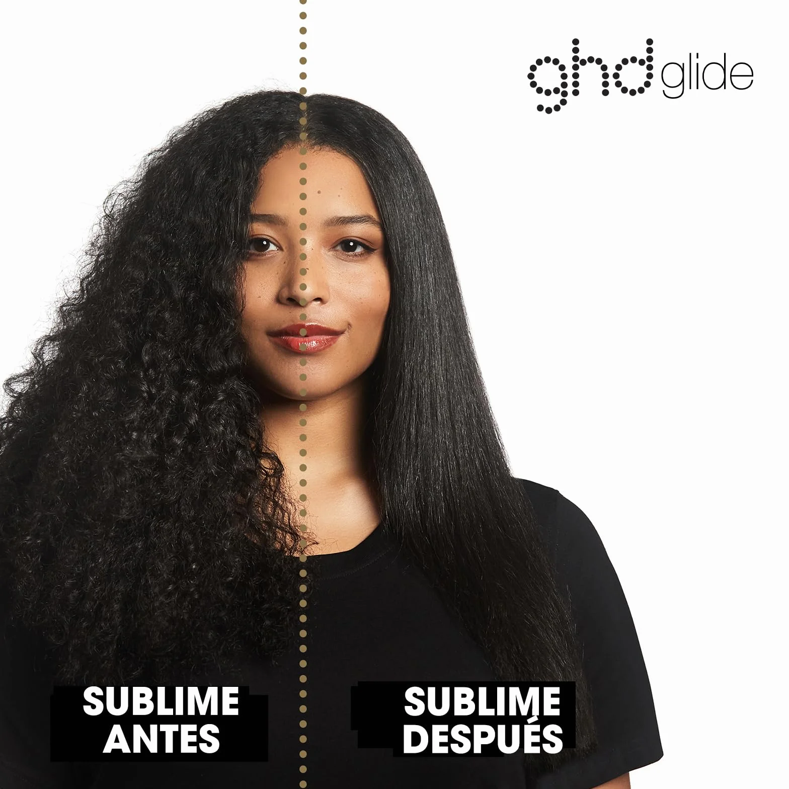 ghd Glide - Cepillo Térmico Alisador de Pelo Para un Acabado Liso Natural Sin Esfuerzo, Acabado Suave, Brillante y Sin Frizz, Púas Cerámicas - Para Todo Tipo de Cabello (Enchufe Europeo)