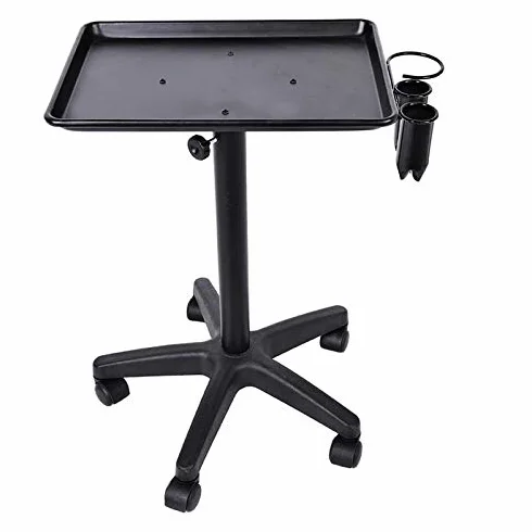 Beltom Carro de Trabajo de Aluminio Profesional con 5 Ruedas Altura Ajustable Negro