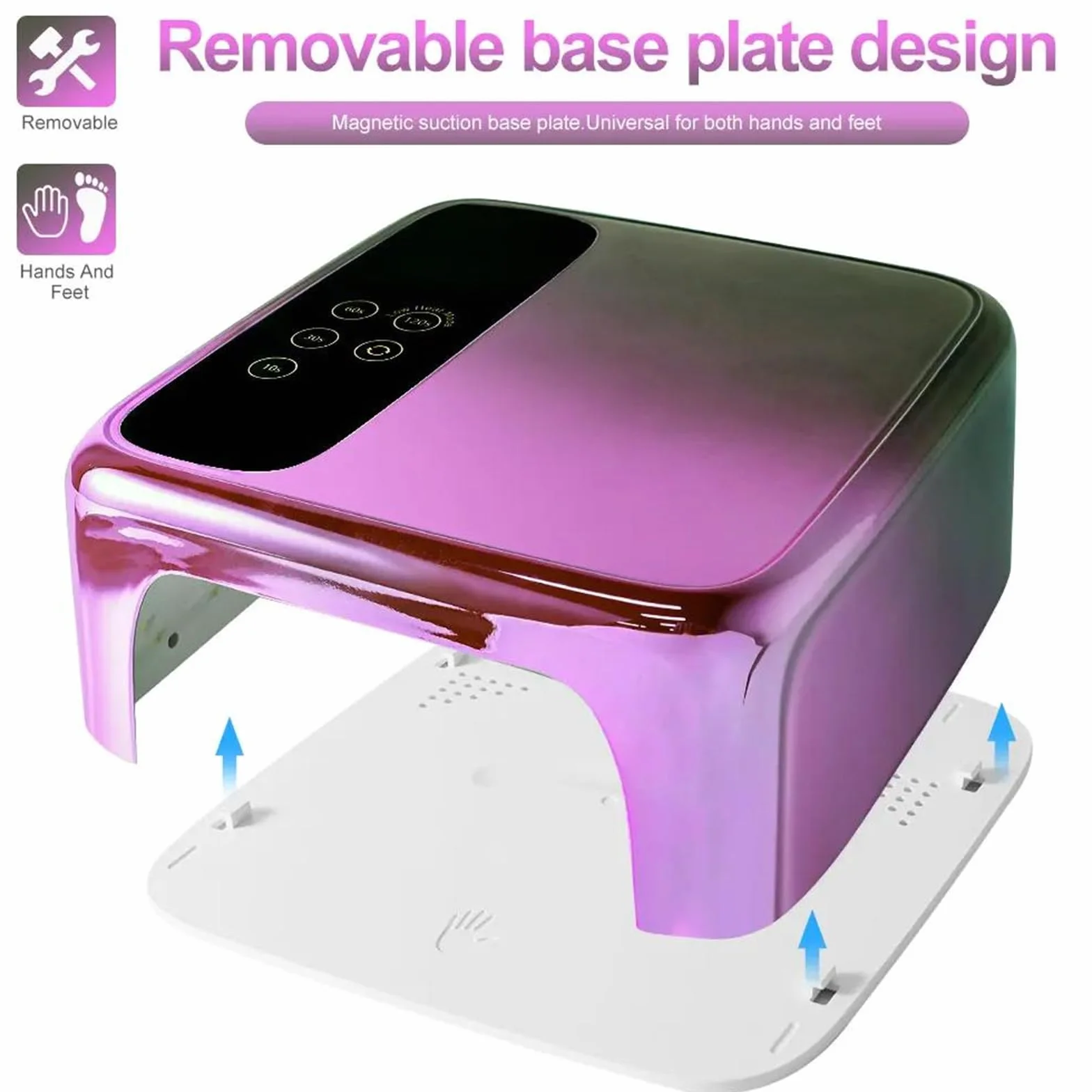 C,Secador de uñas Profesional de 36 LED, Recargable, con luz UV LED, Secado rápido para Todo Tipo de esmaltes en Gel. Ideal para Salones de Belleza.