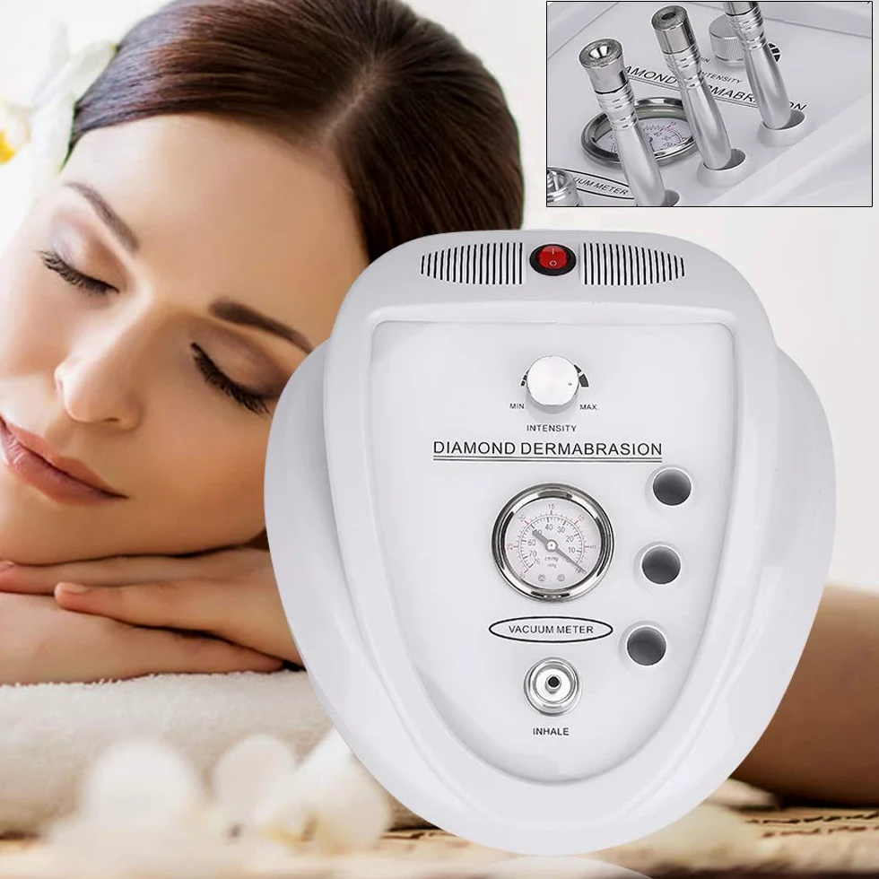 Dispositivo de microdermoabrasión de diamante 3 en 1, máquina profesional de dermoabrasión de diamante microdermoabrasión, dispositivo de cuidado facial de la piel con 9 cabezas de diamante