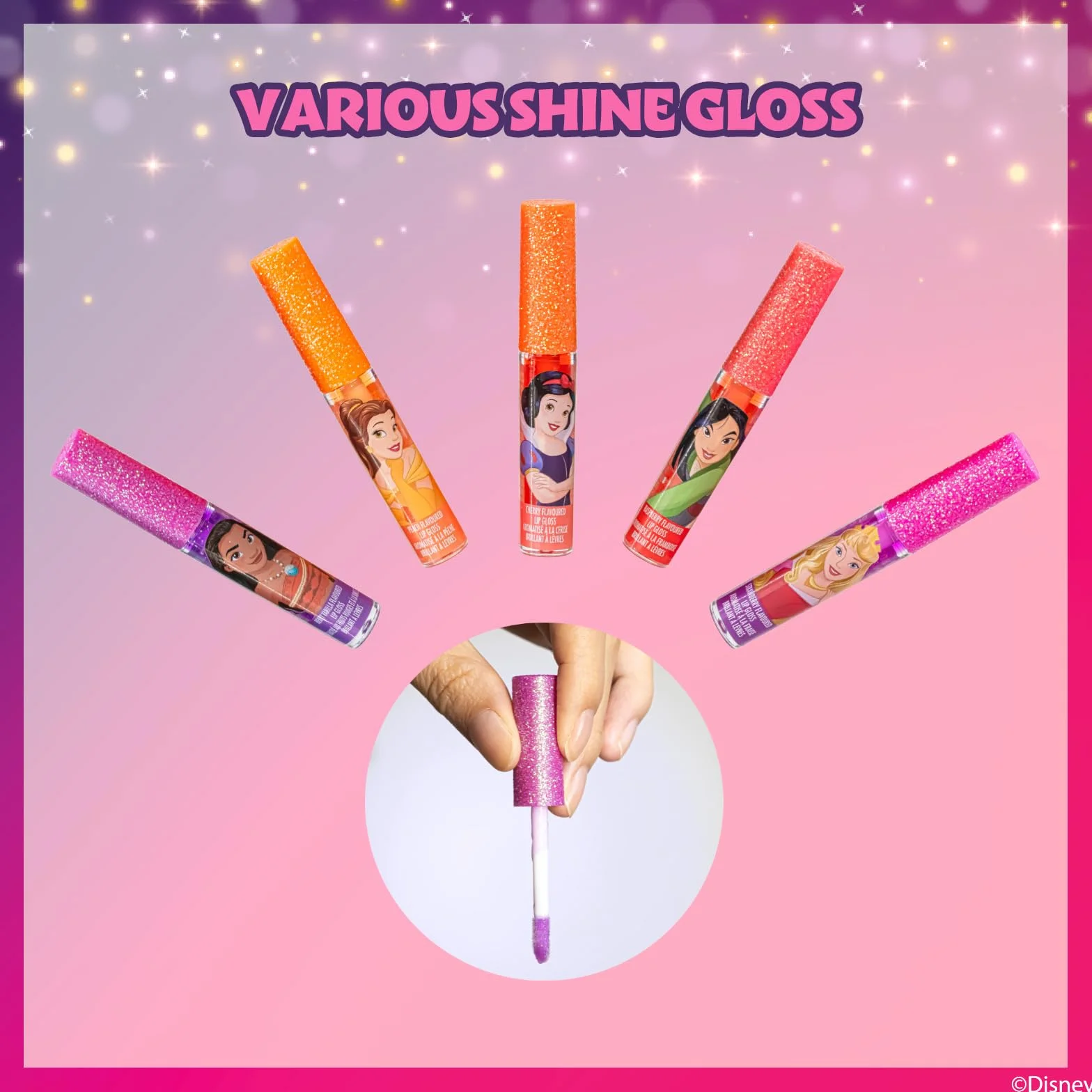 Disney Princess Brillo Labial Vegetal 12 uds