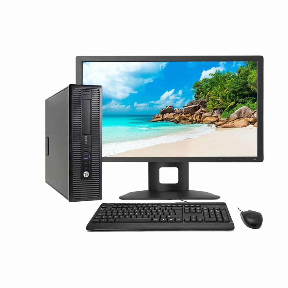 HP ELITEDESK 800 G1 i5-4570 3.2GHz 16GB RAM 240GB SSD + 500GB HDD Windows 11 WiFi 23" Pantalla Teclado Ratón Reacondicionado