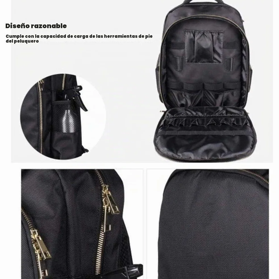Mochila de barbero, herramienta multifuncional para peluquería, bolsa de viaje para herramientas de maquillaje, organizador para tijeras Clippers, mochila portátil