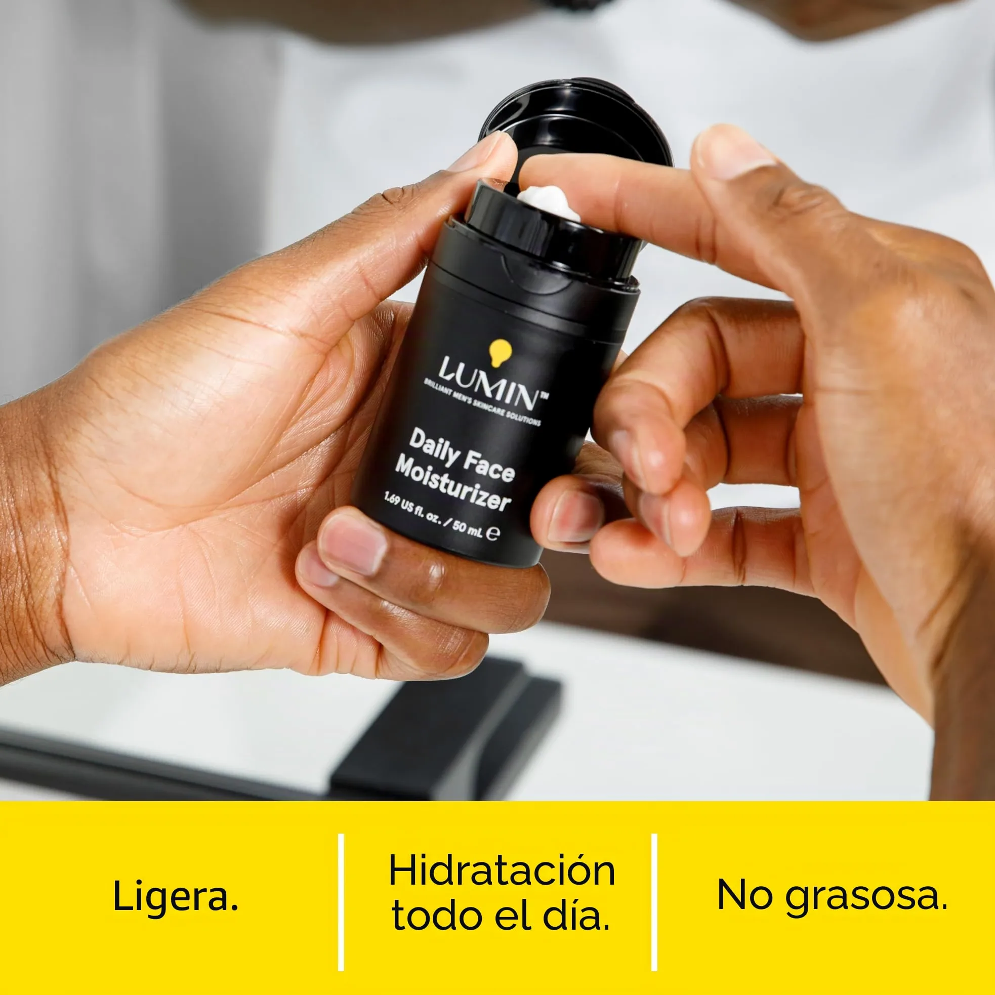 LUMIN - Bálsamo Hidratante Ultra Hidratante - Bálsamo Facial Fortificante para Hombres 2 oz (59 ml)