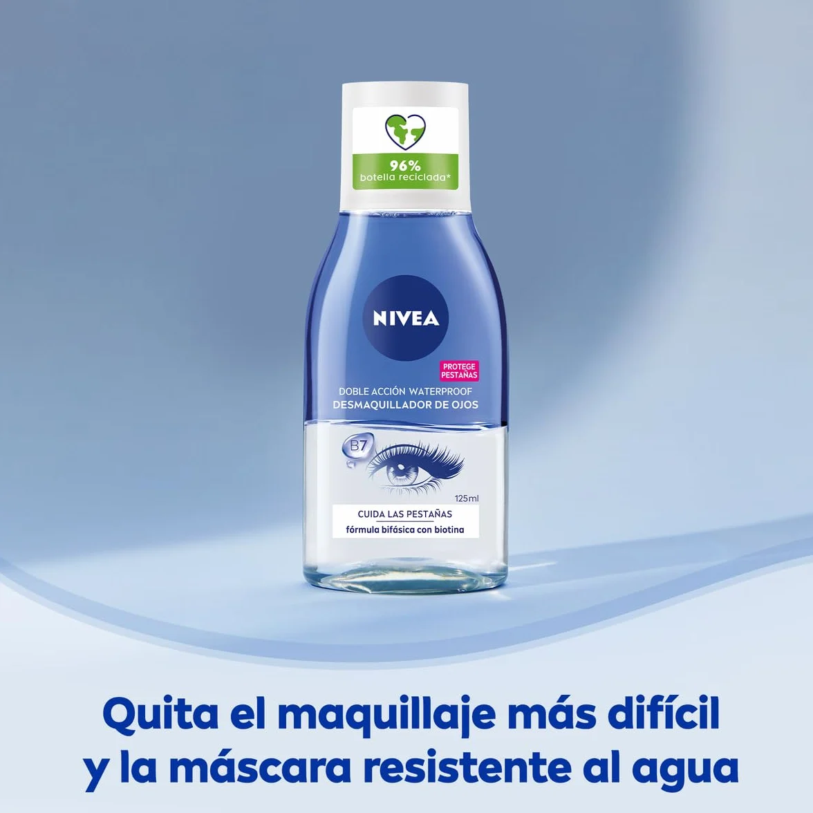 NIVEA Desmaquillador de Ojos Doble Acción 125 ml Líquido Desmaquillante para Contorno de Ojos Sensible