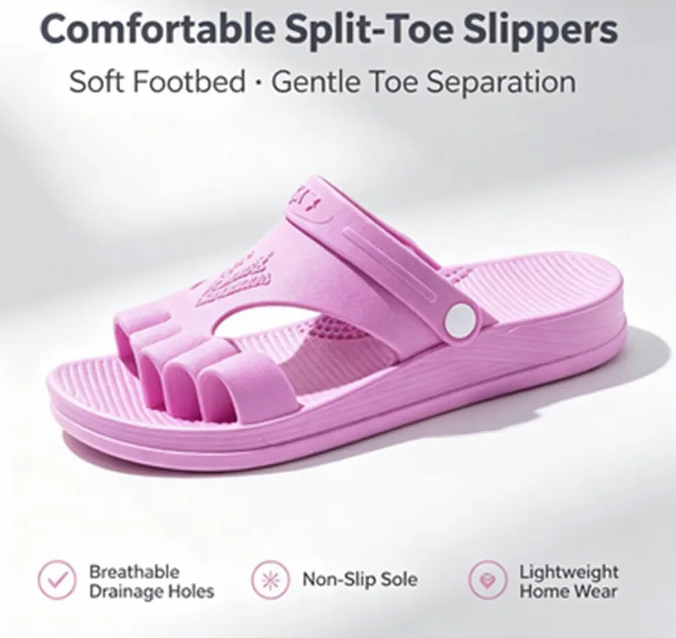 Zapatillas Ortopédicas De Dedos Separados para Juanetes | espacio extra ancho en la zona de los dedos y alineación gradual de los mismos para lograr una silueta atractiva del pie