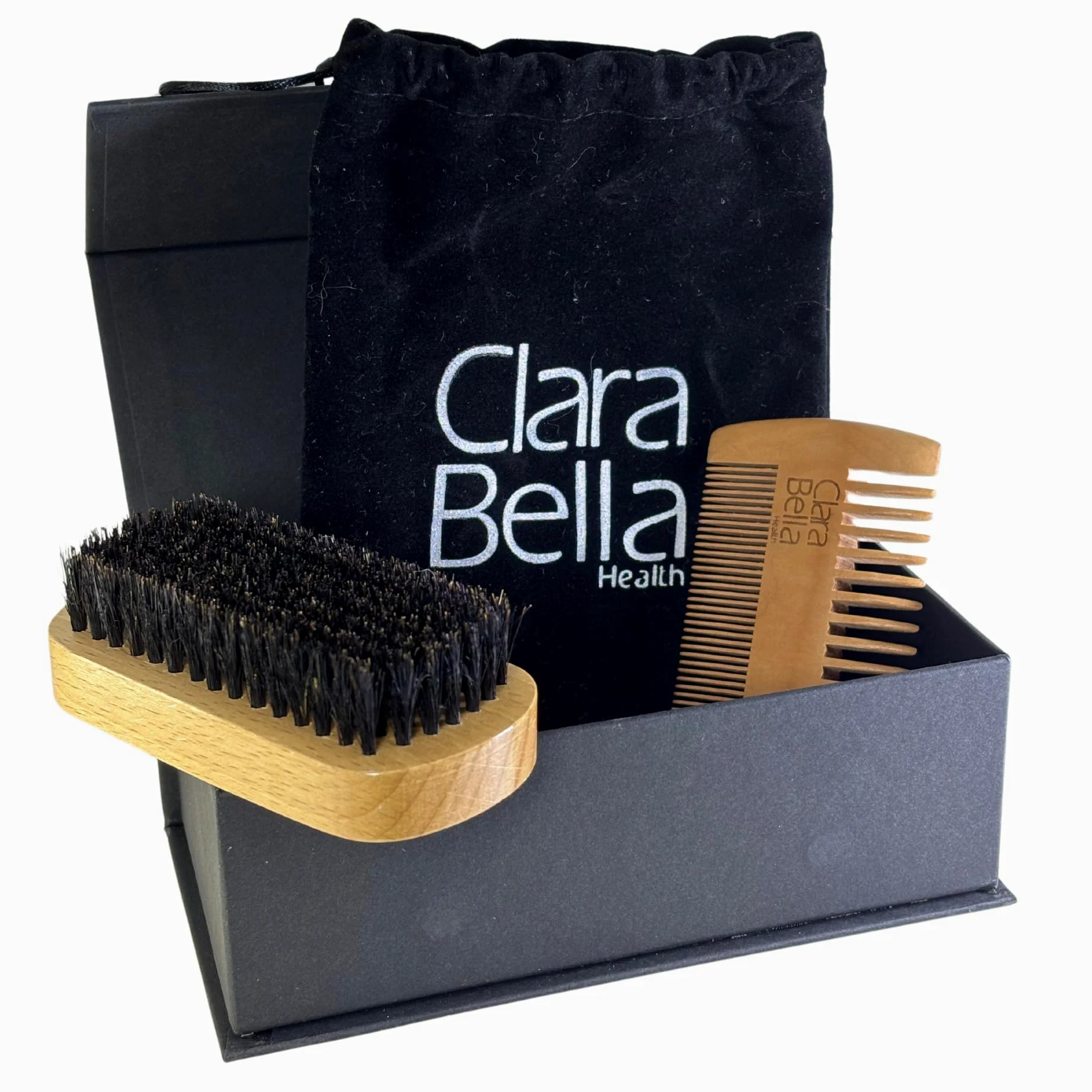 Juego de cepillos de madera para barba para hombre