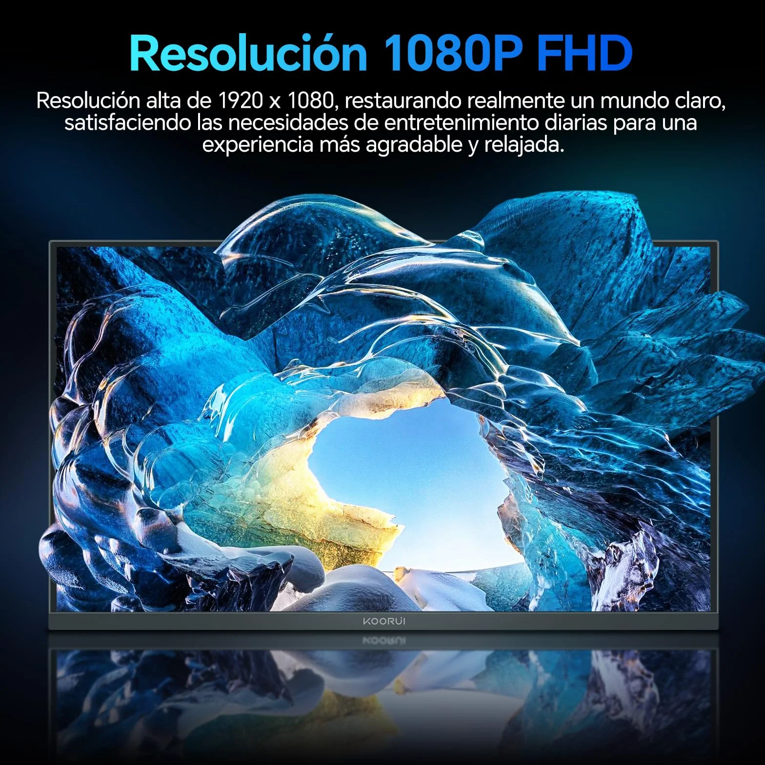 KOORUI E2412F Monitor 24 Pulgadas Full HD VA 100Hz 1920x1080 3000:1 5ms 99% SRGB HDMI VGA VESA 100mm