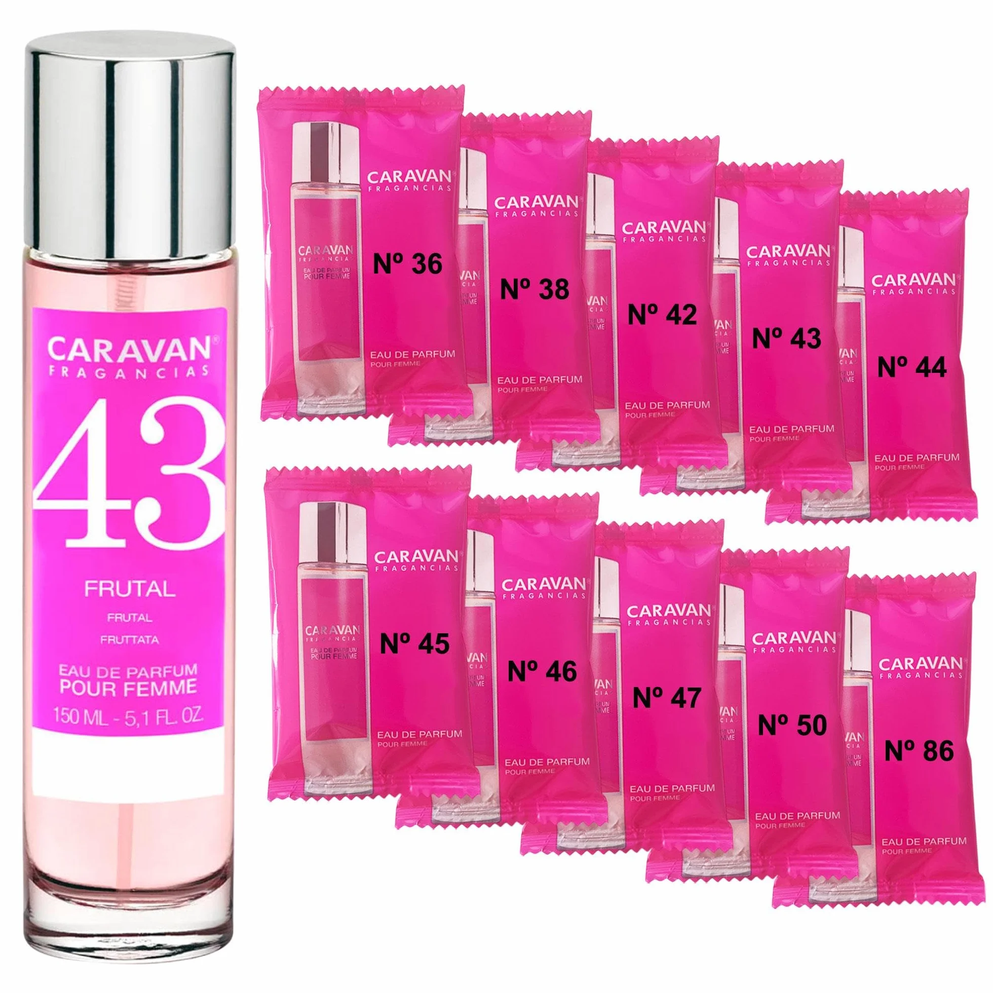 CARAVAN Perfume de Mujer Nº43 150 ml + Set 10 Viales Fragancias Femeninas