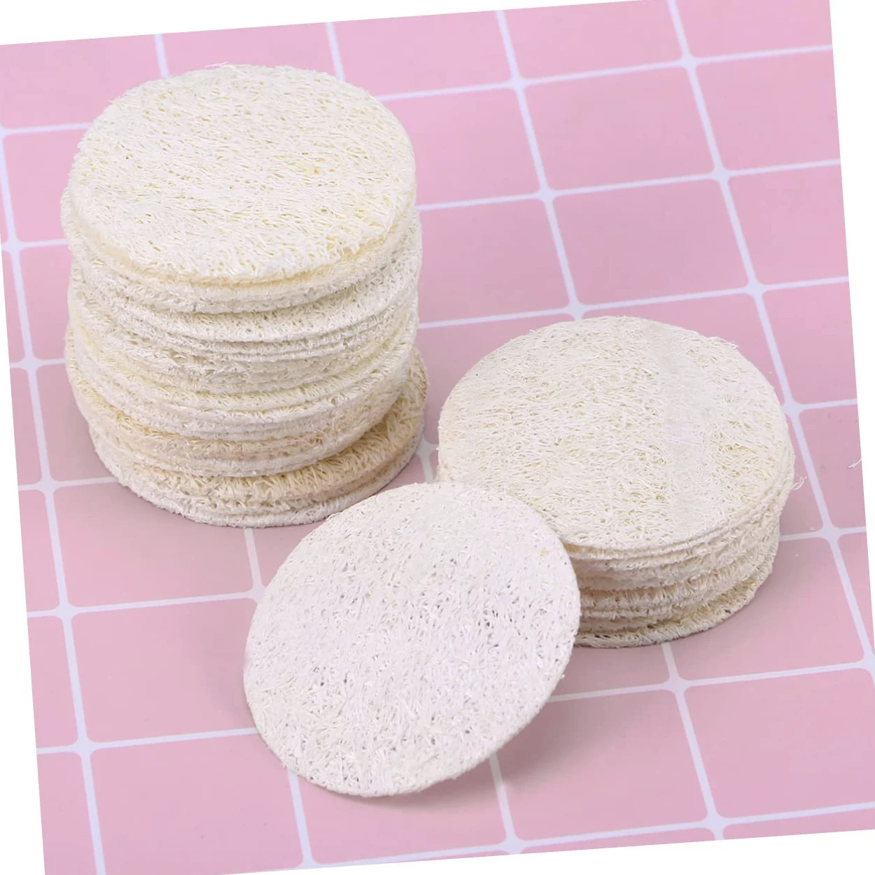 Beaupretty 500piezas Esponjas Exfoliantes De Luffa Reutilizables Para Desmaquillado y Cuidado Facial Paquete De Unidades Suaves y Ecológicas Para Limpieza Profunda y Eliminación De