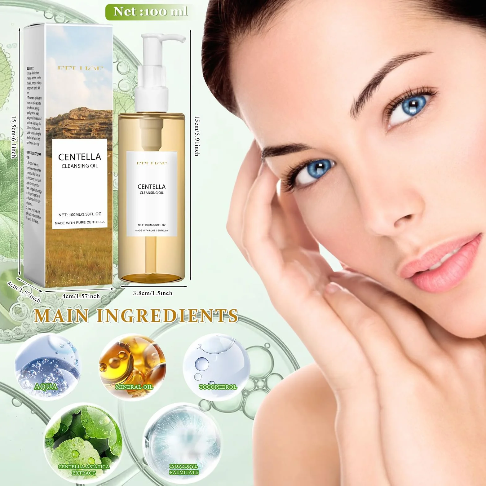 Centella Kit: Cleansing Oil + Stick Mask, Aceite Limpiador Facial Desmaquillante