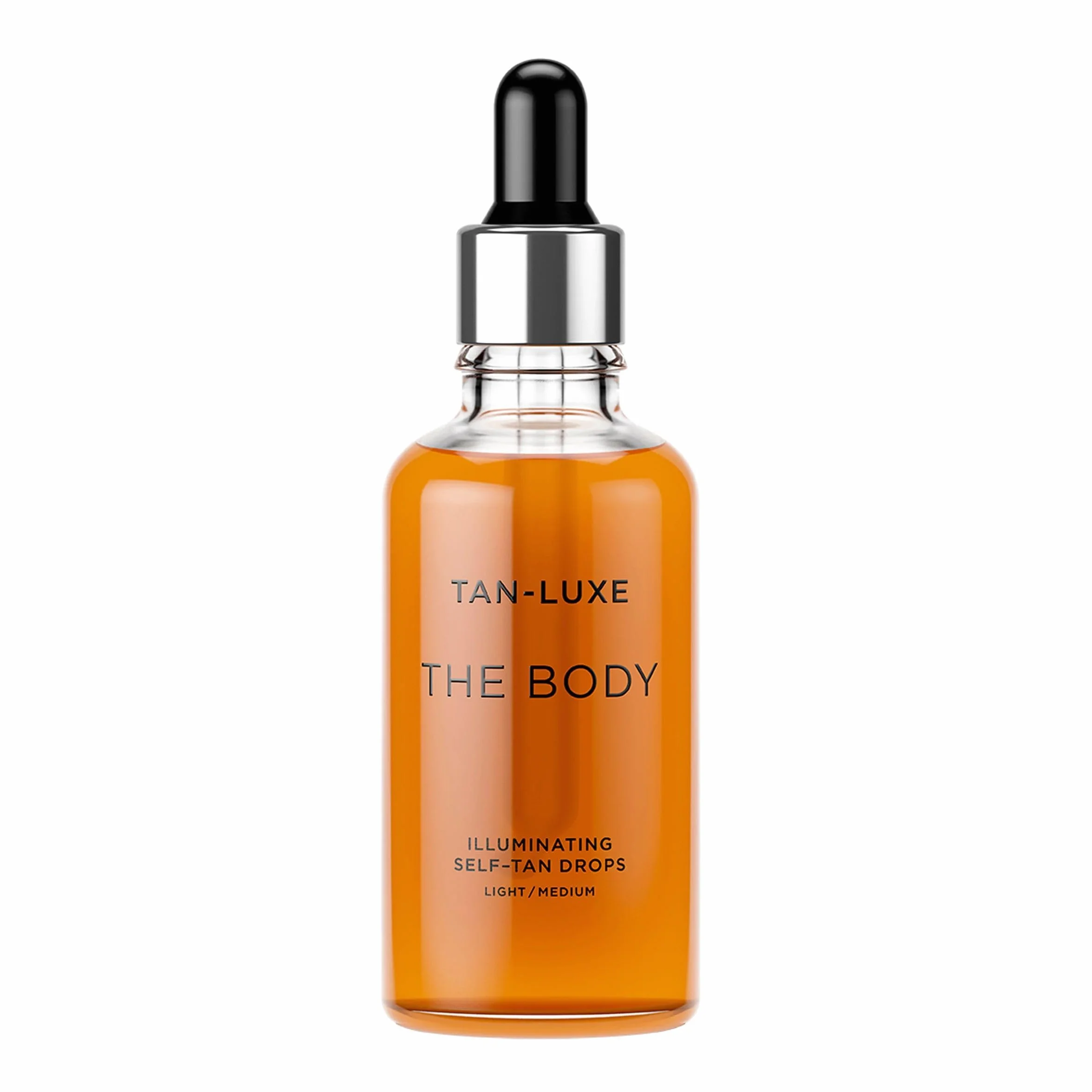 Tan Luxe THE BODY gotas autobronceadoras, ligeras/medias (50 ml) Agregue gotas bronceadoras al cuidado de la piel para un bronceado corporal personalizado que es vegano y libre de crueldad animal