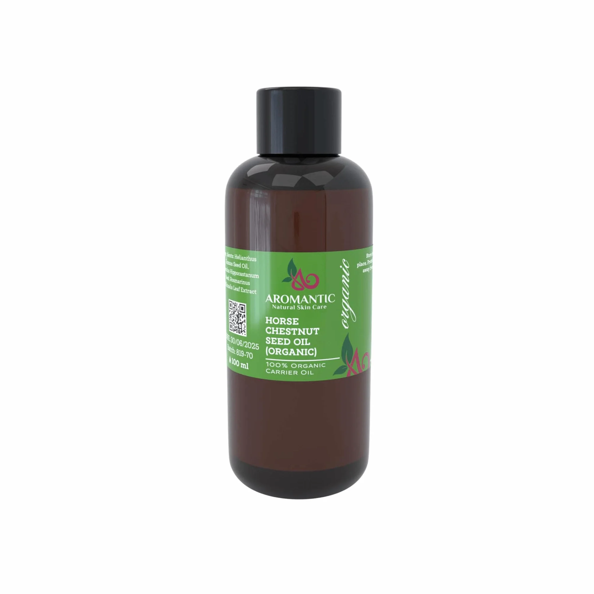 Aceite de Semilla de Castaño de Indias - Aceite Natural Puro para Cuidado de la Piel Uniforme, Hidratación y Mezclas de Masaje Pre/Post Ejercicio 100 ml (1 Litre)