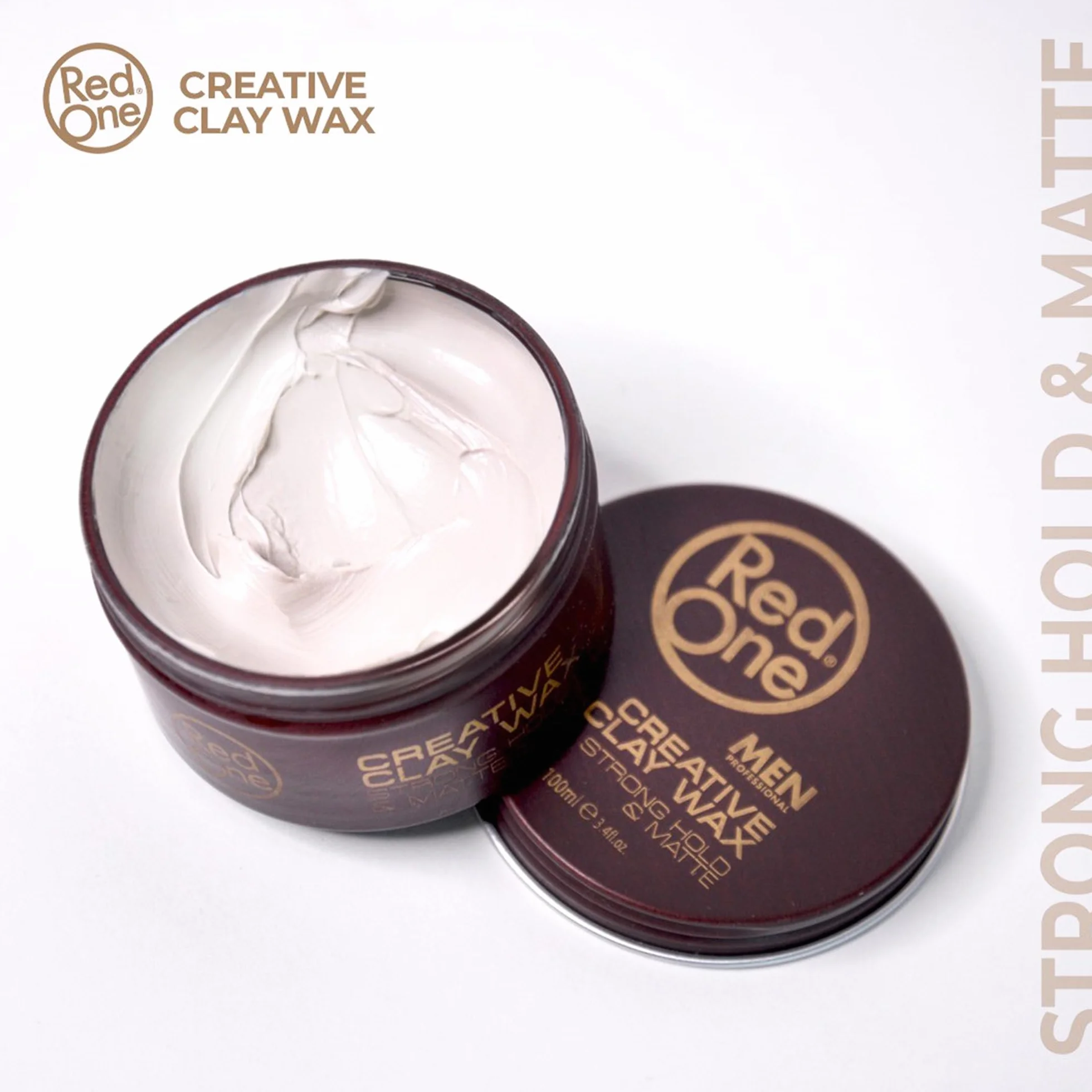 Redone Creative Clay Hair Wax Strong & Matte Pasta para el cabello 2 x 100 ml – Cera para el pelo mate