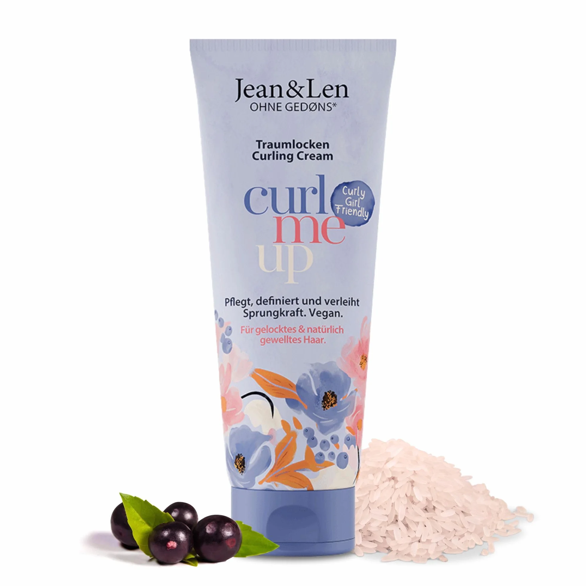 Jean & Len Curling Cream Agua de arroz y baya de açaí 100 ml