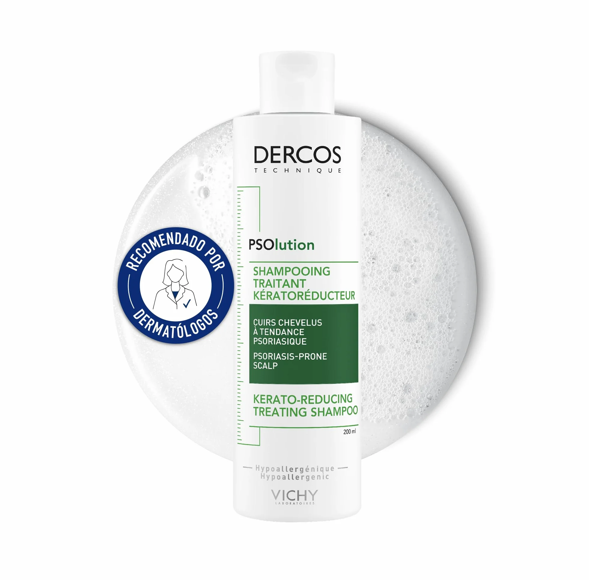 Vichy Dercos Technique Champú Psolution 200ml para Cuero Cabelludo con Psoriasis