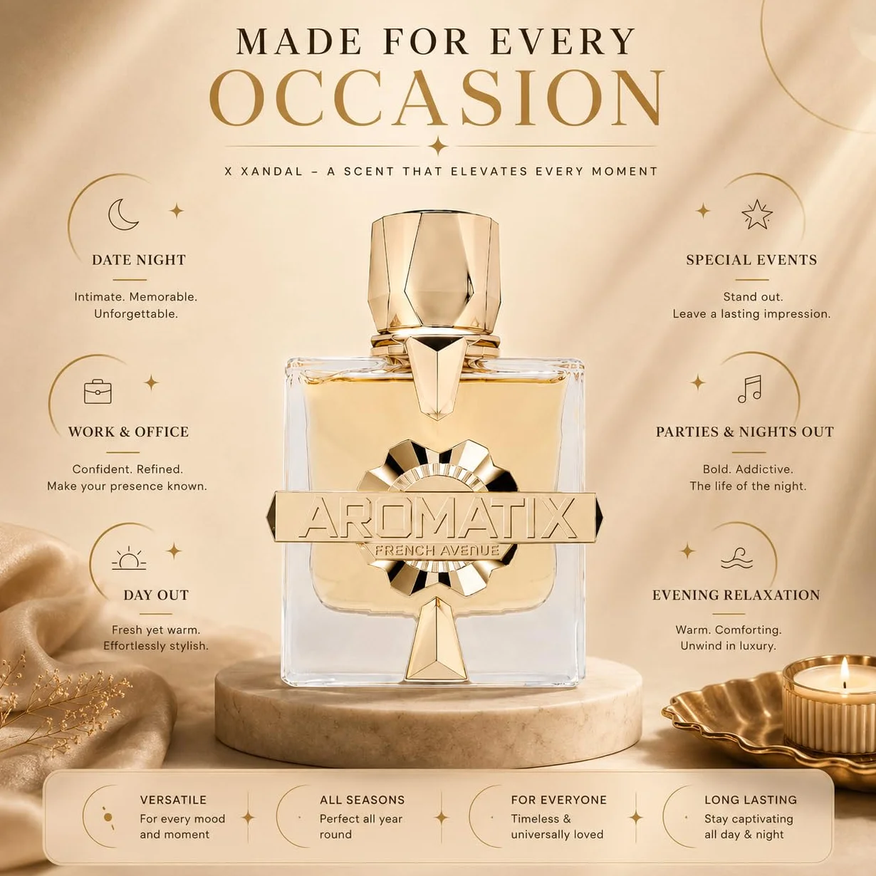 French Avenue Aromatix X Xandal Extrait de Perfume para Hombre y Mujer, 100 ml