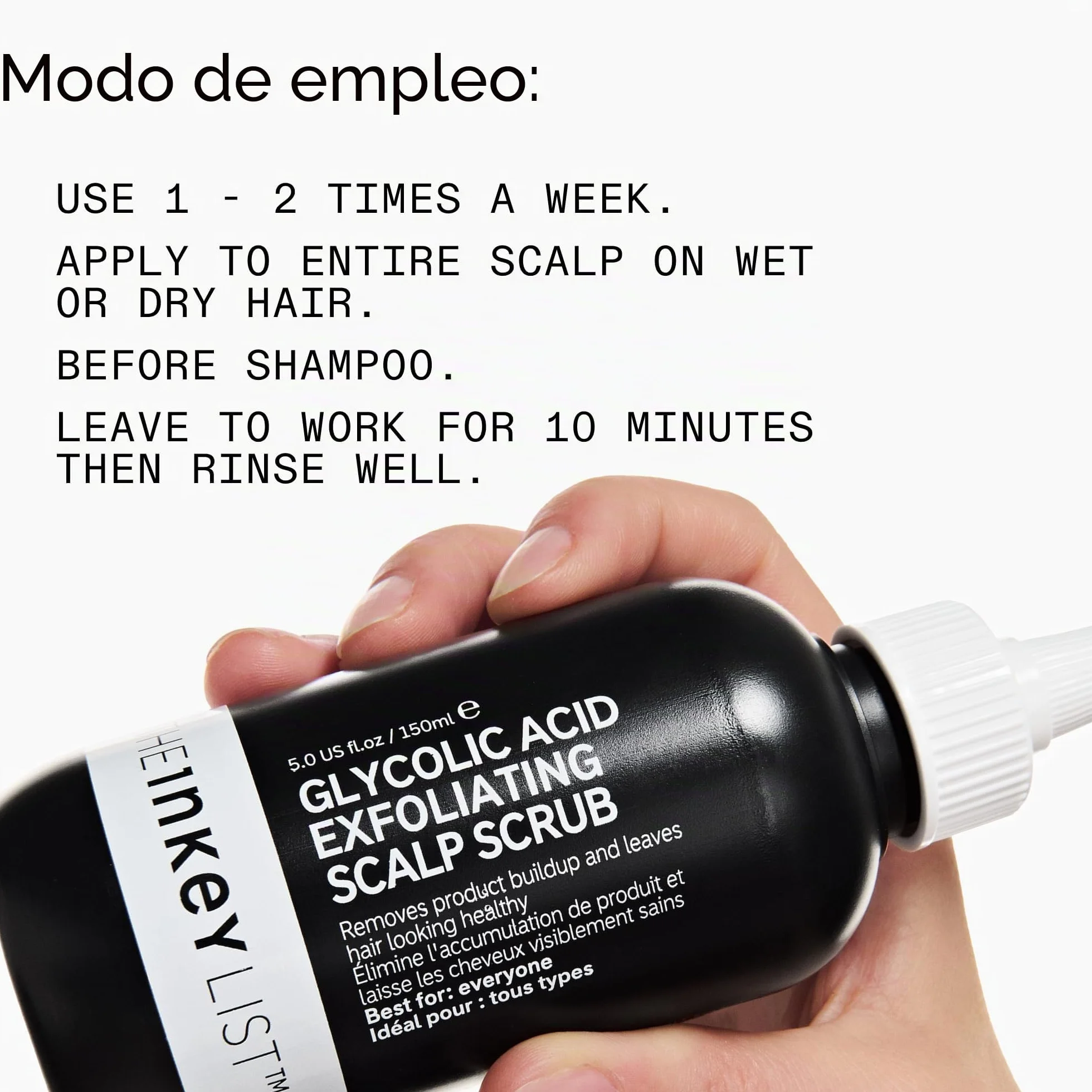 The INKEY List Exfoliante de cuero cabelludo con ácido glicólico 150 ml
