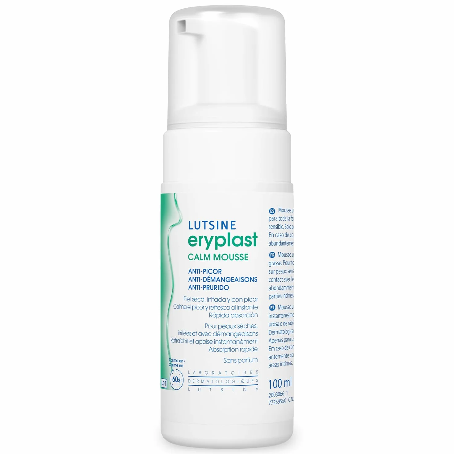 Eryplast CALM Mousse Anti Picor - Espuma Alivio Picor Inmediato 60 Segundos Piel Seca Irritada