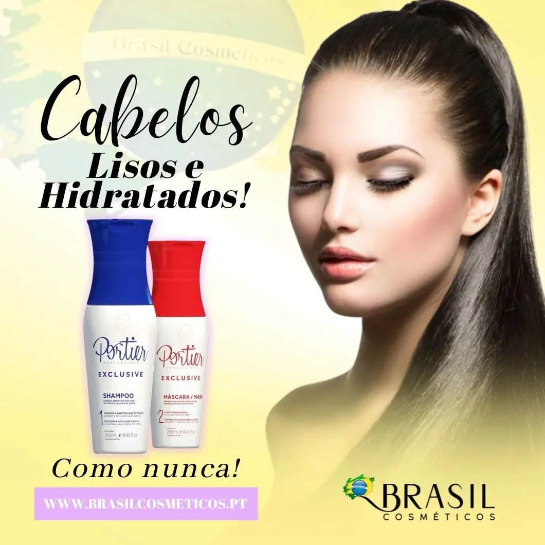 Kit Portier Exclusive Alisamento Progressiva Brasileiro 2x250ml