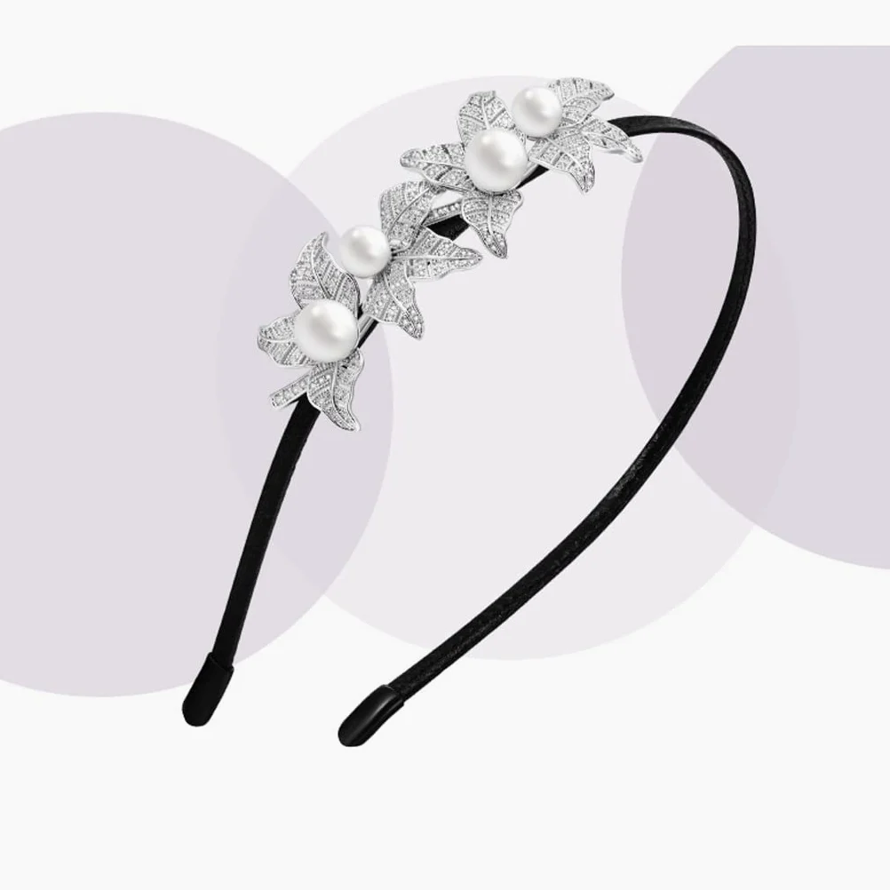 Bobinas Para El Cabello Con Cola De Caballo Gomas Damas de temperamento soplan pelo con peinado de perlas de cristal con peinado de pelo de ratán for cumpleaños Bobinas para el cabello con cola de cab