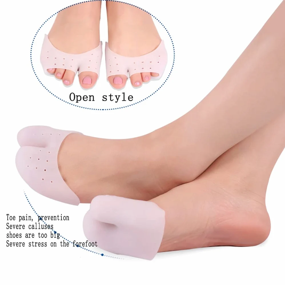 Almohadillas de Silicona para el antepié, Separador de Dedos, Plantilla para aliviar el Dolor, cojín para juanete, Corrector de Hallux Valgus, Herramienta para el Cuidado de los pies