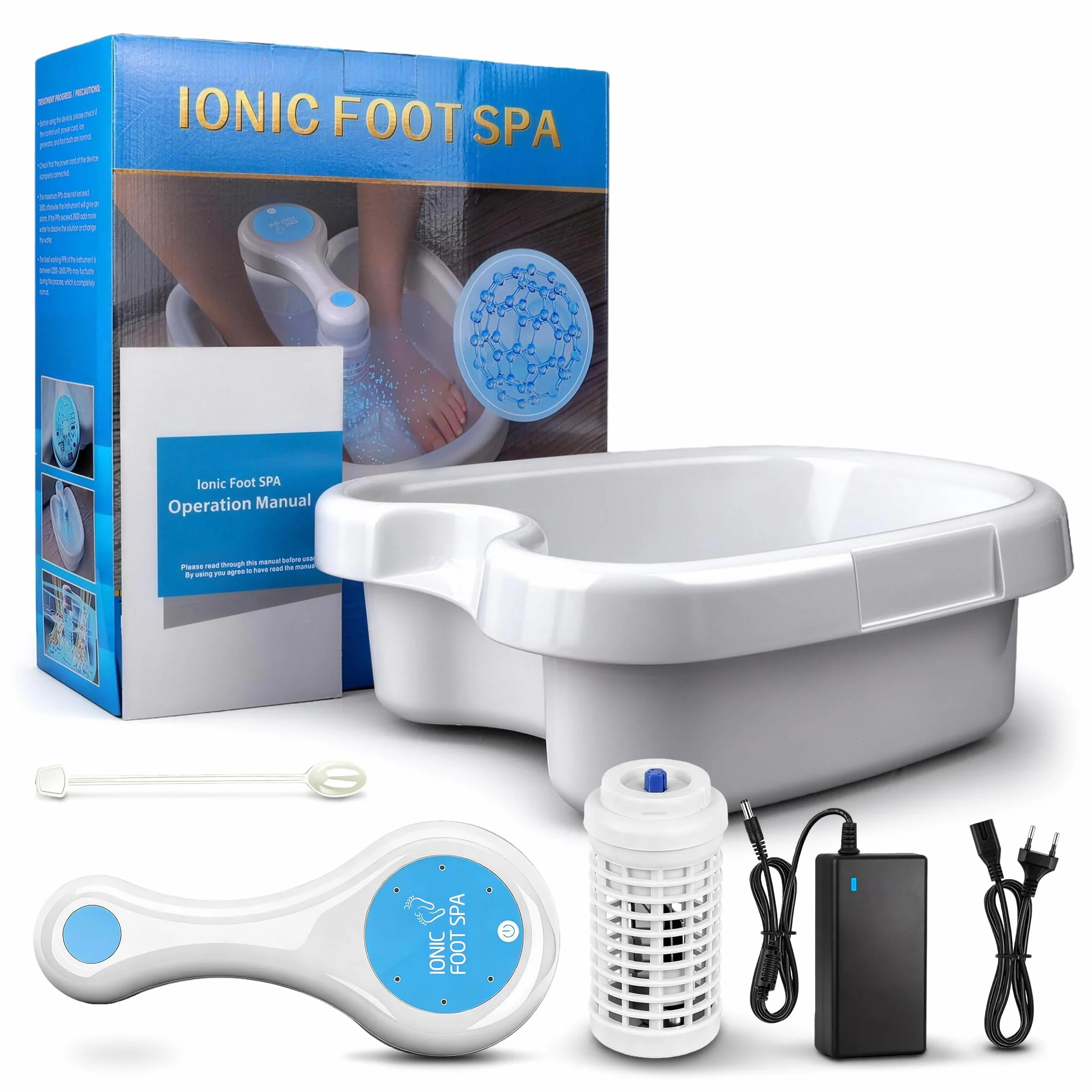Baño de Pies Iónico Detox, SPA de Un Toque para Casa, Tecnología de Electrolysis y Bienestar