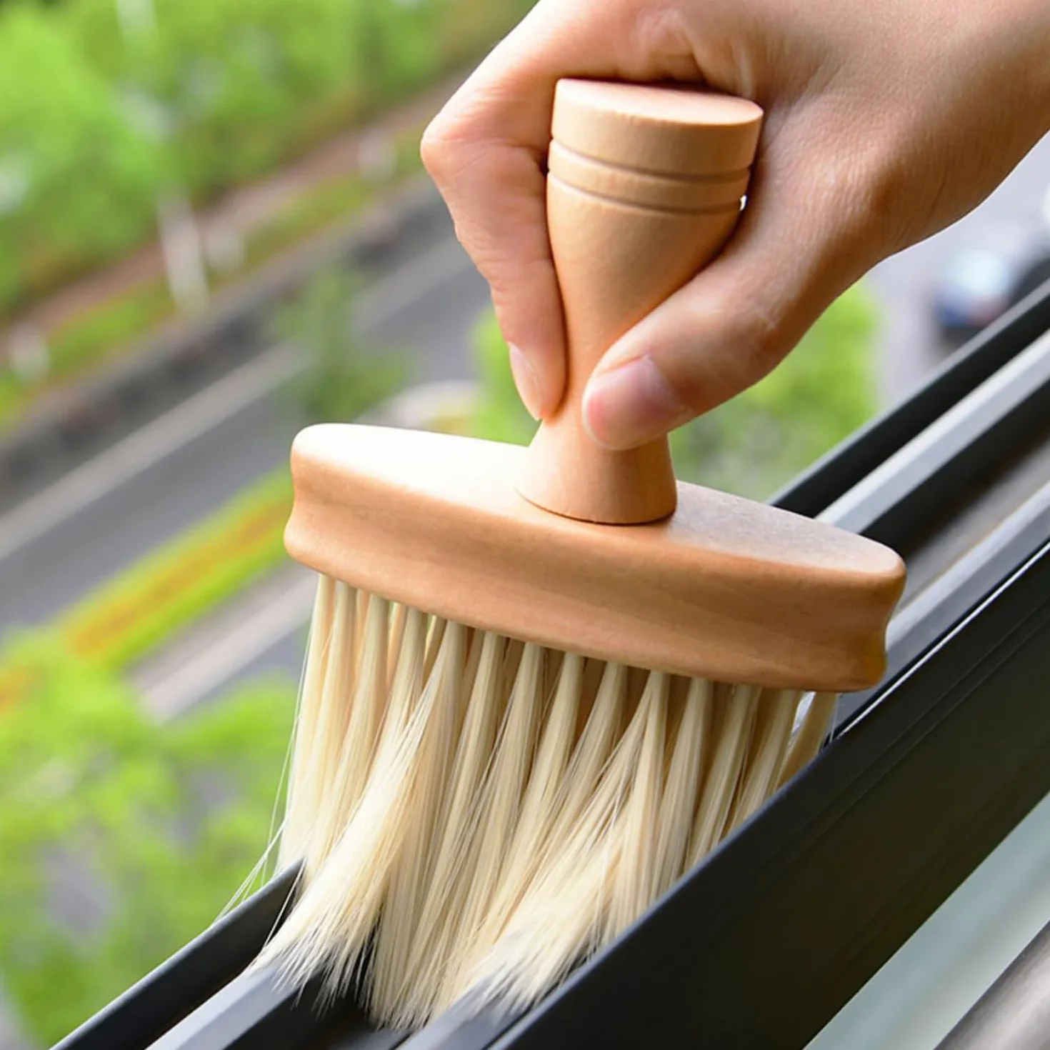 Cepillo Para El Cabello De Madera De Haya, 3 Piezas, Limpiador De Cepillo Para El Cuello, Accesorios Para Cortar El Cabello