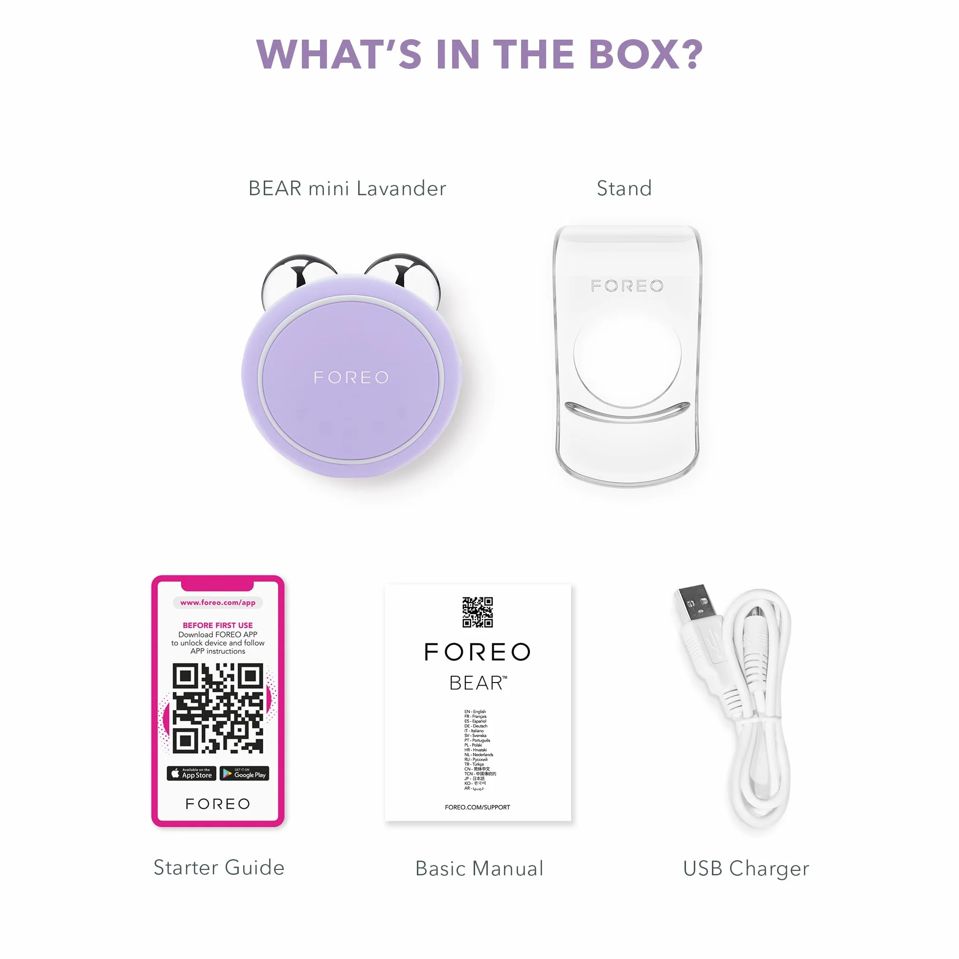 FOREO BEAR mini Masajeador facial eléctrico de microcorrientes Lifting facial no invasivo