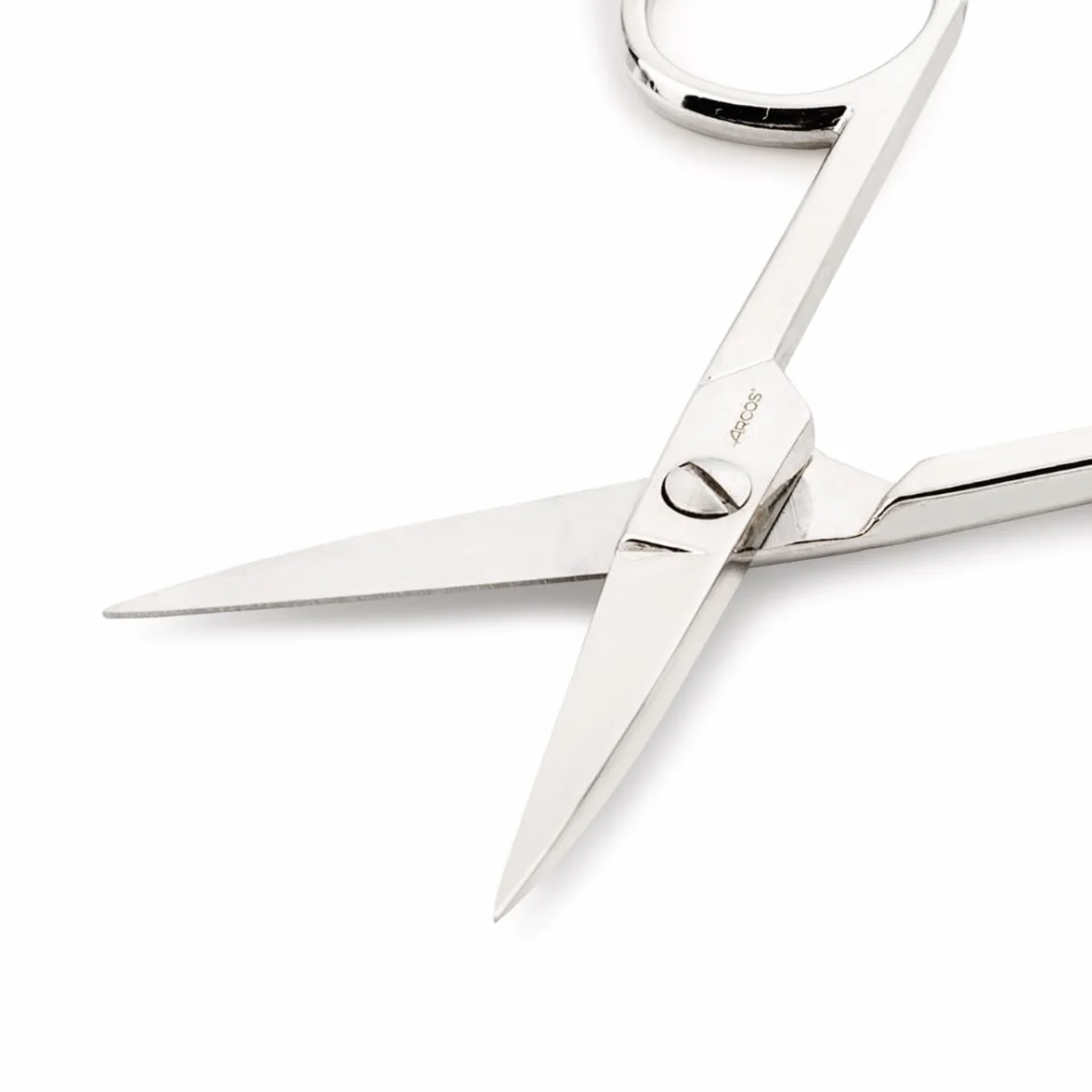 Arcos Tijeras de Manicura Rectas Acero Forjado 102 mm Niqueladas Plata Serie Style