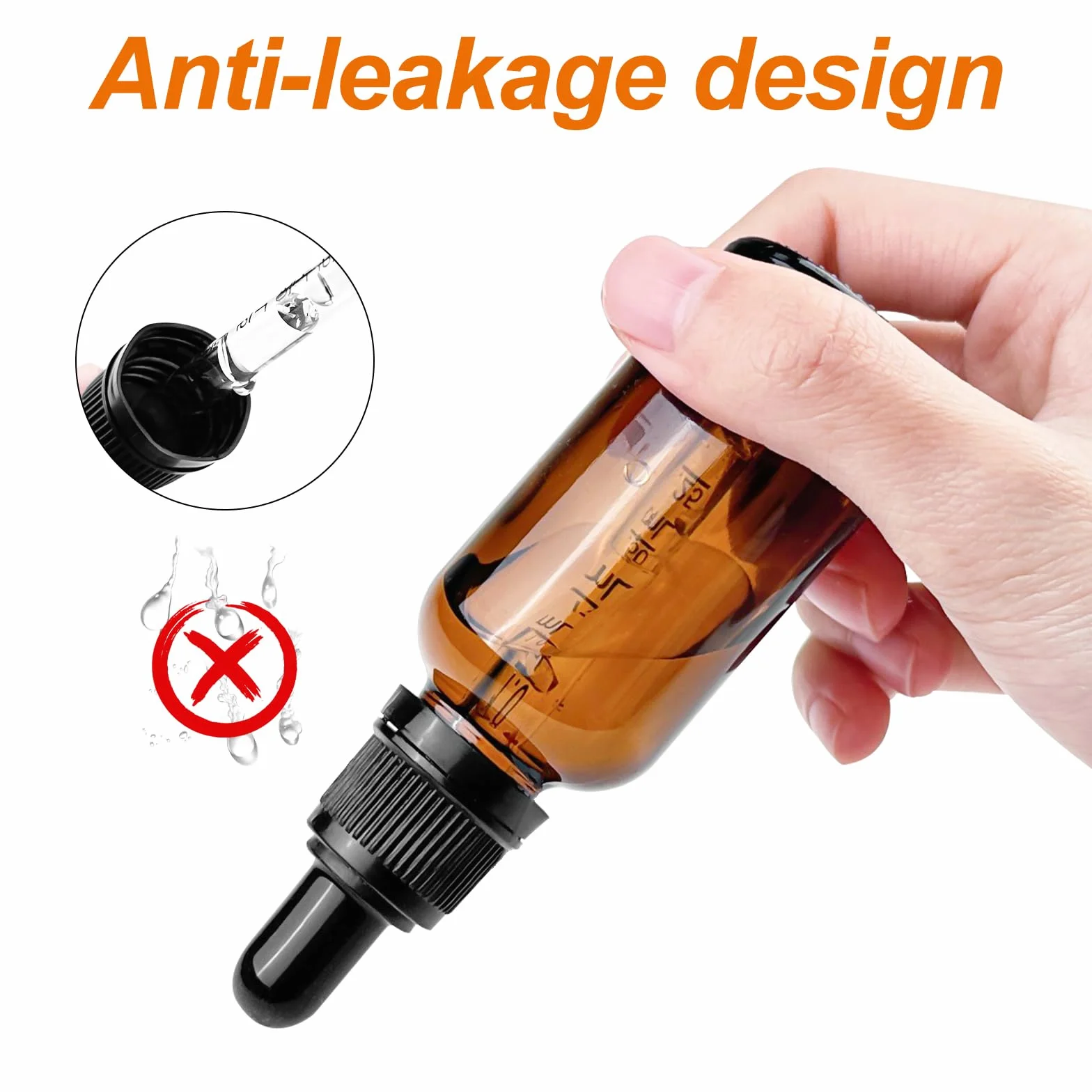 Frascos cuentagotas cristal 30ml con accesorios para aceites esenciales