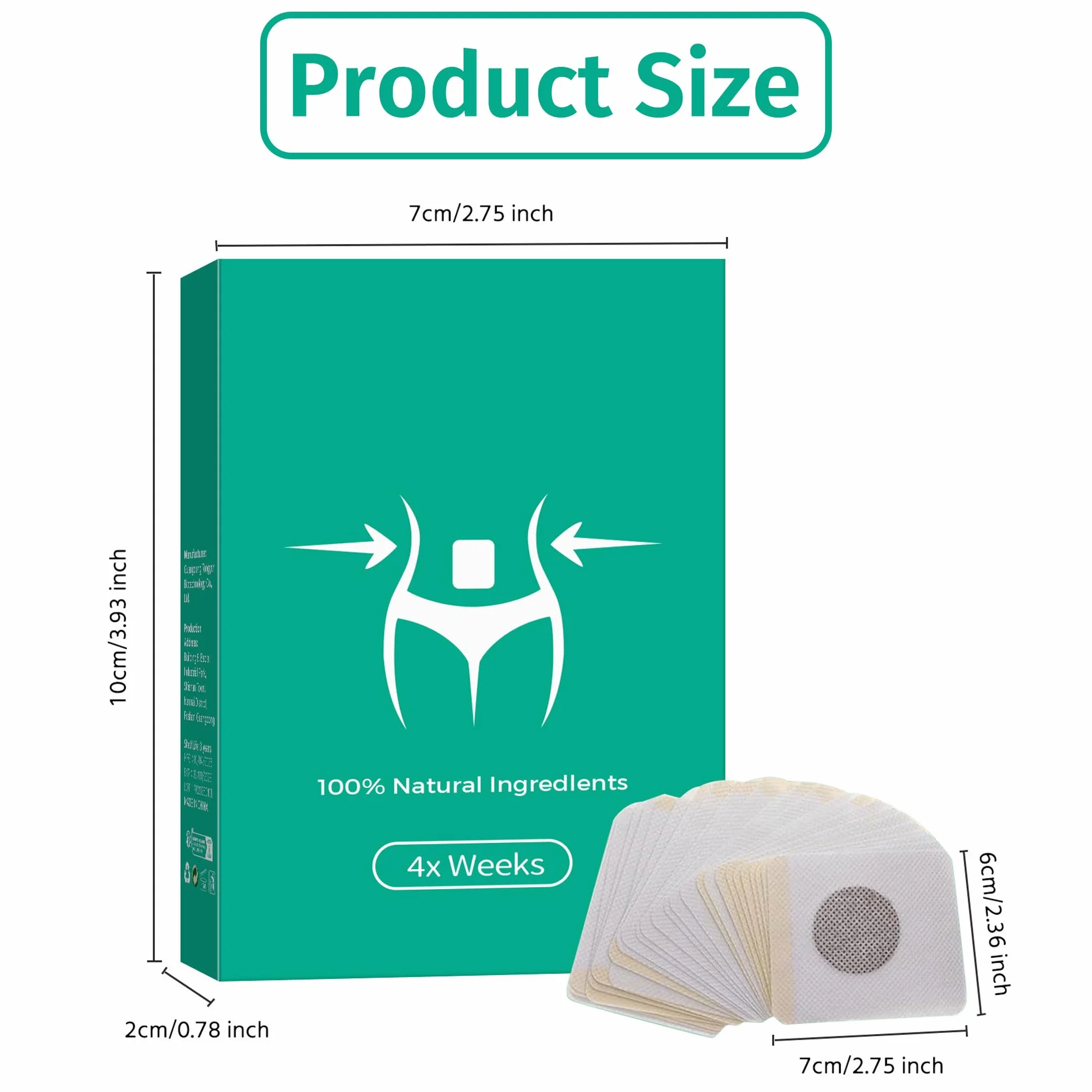 Parches para adelgazar el abdomen, pérdida de peso, reafirmante corporal, quema grasa, hidratante