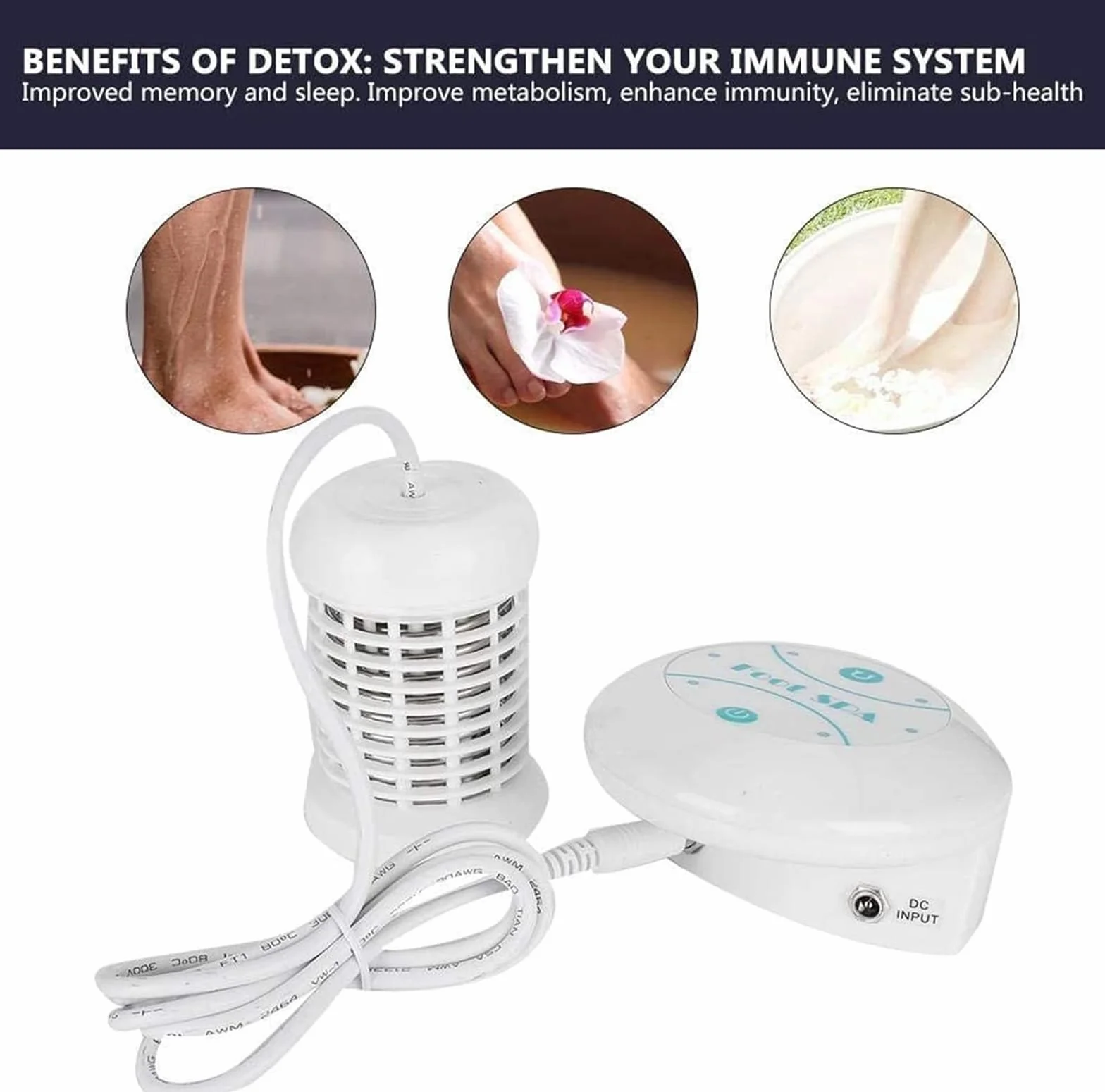Máquina de baño de pies iónica para Limpieza de pies y desintoxicación de Iones. Machine para Uso doméstico Beauty Club Salon, recupera Salud y vitalidad (bañera no in