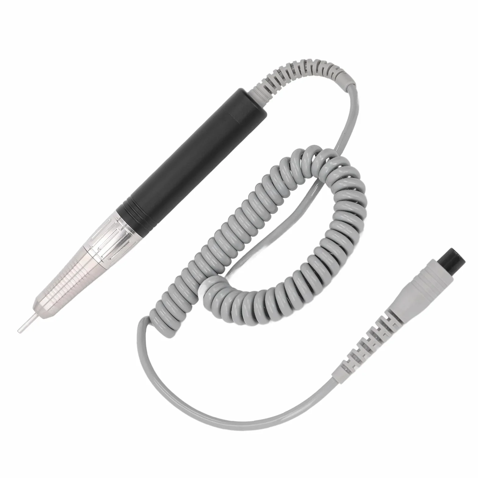 Taladro profesional para uñas, pieza de mano de repuesto, mango de Metal ajustable silencioso de alta velocidad para decoración de uñas, esmalte en Gel, uso en salón de ped (Negra)