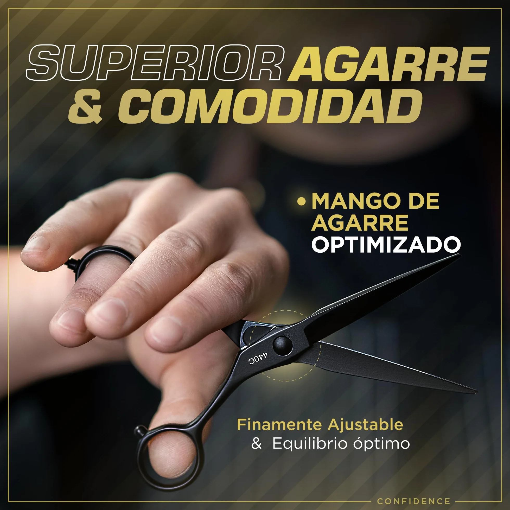 Fagaci Tijeras Peluqueria Profesional 5.5 Pulgadas Acero 440C Para una Precisión Superior, Afilado Duradero Tijeras Cortar Pelo Cuchillas Extremadamente Afiladas
