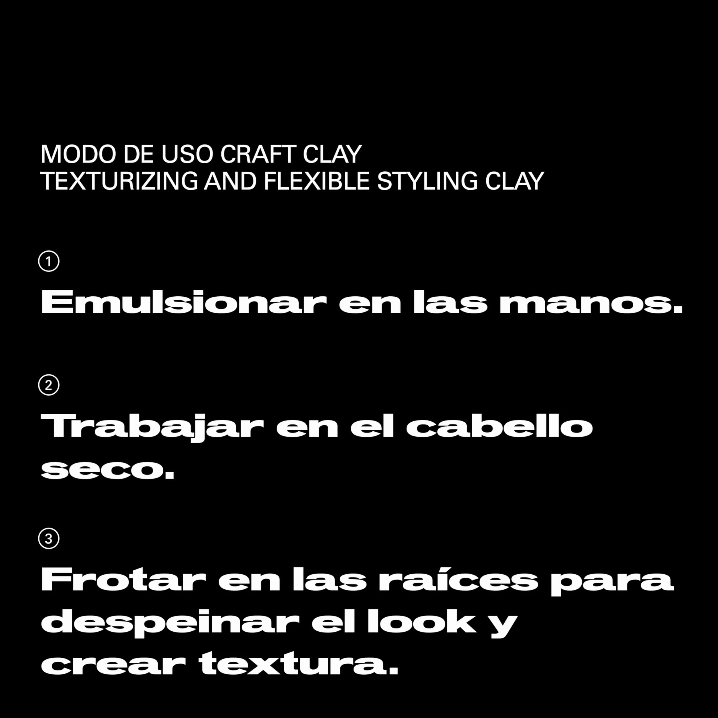 Sebastian Professional Craft Clay Arcilla Mate Texturizador Definidor Cabello Look Natural Fijación Textura Flexible 50g