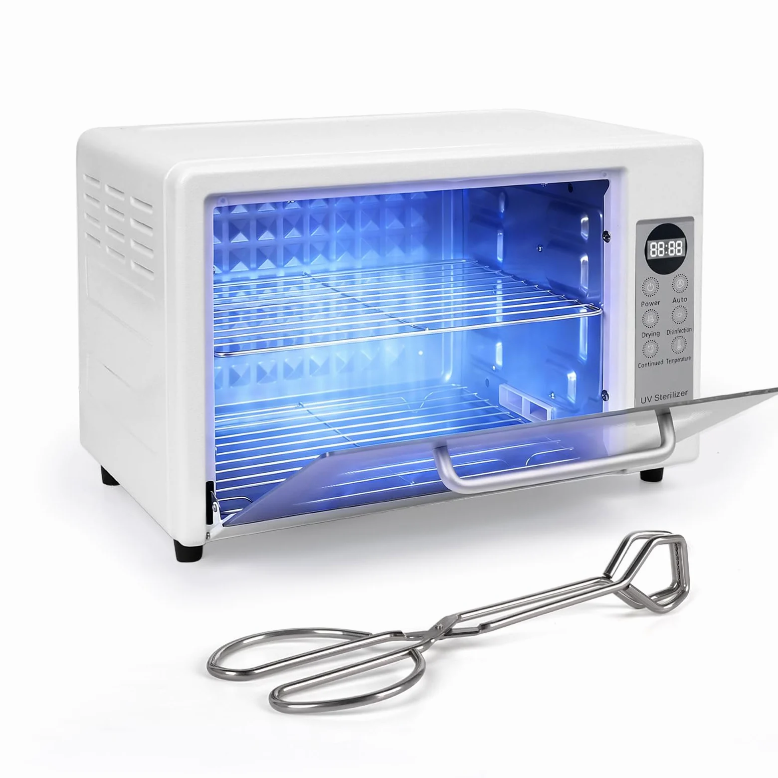 Yofuly - Esterilizador grande de 24 litros para esteticista, esterilizador grande de 24 L para herramientas de uñas, caja de limpieza multifuncional de uñas, gabinete de limpieza de gran capacidad