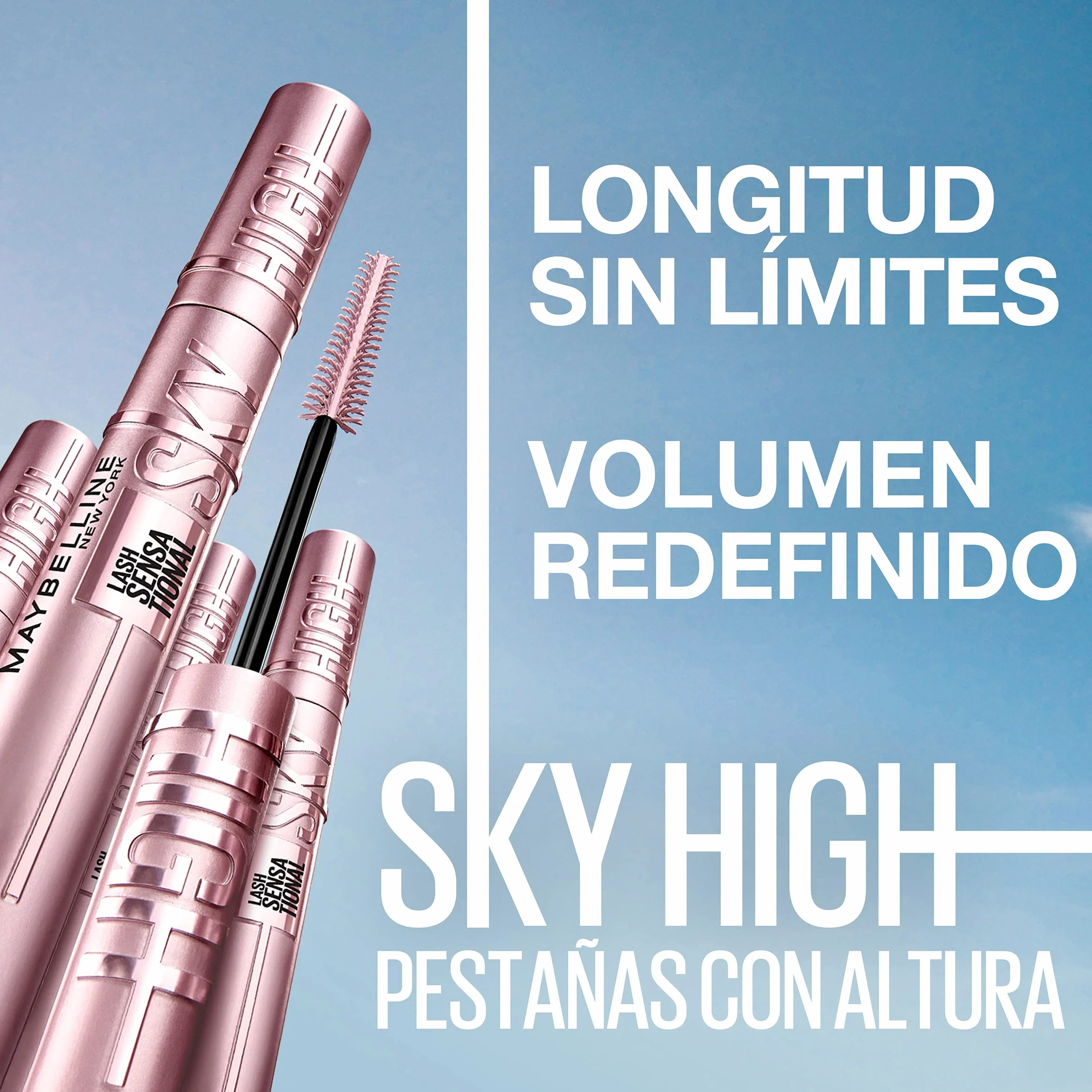 Maybelline New York Lash Sensational Sky High Máscara de Pestañas Volumen y Longitud Negro 7,2 ml