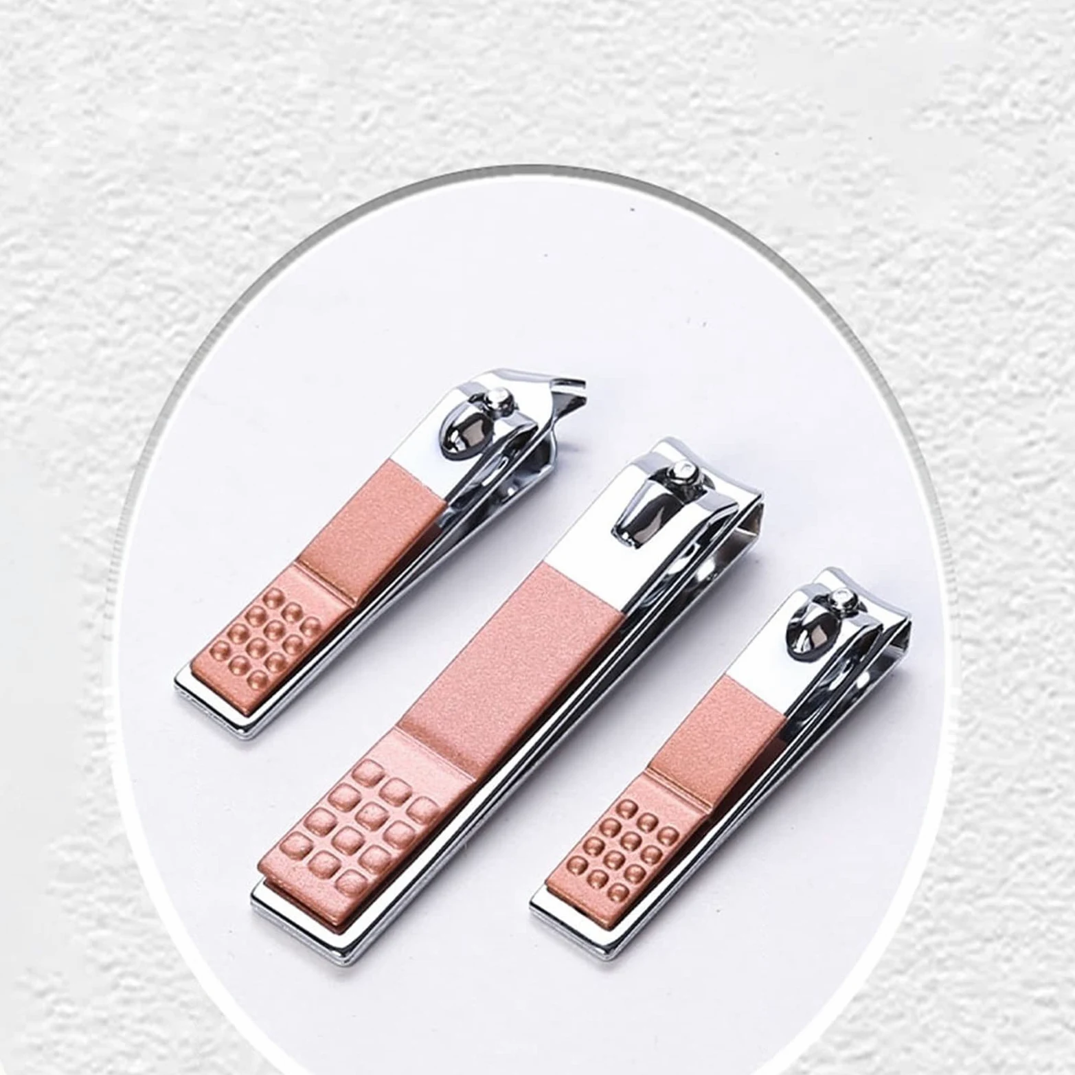 Herramientas para el cuidado de las uñas Kit de cortaúñas Pedicura profesional Kit de manicura de acero inoxidable Herramientas de belleza Kit de belleza con estuche de cuero PU de moda portátil (or