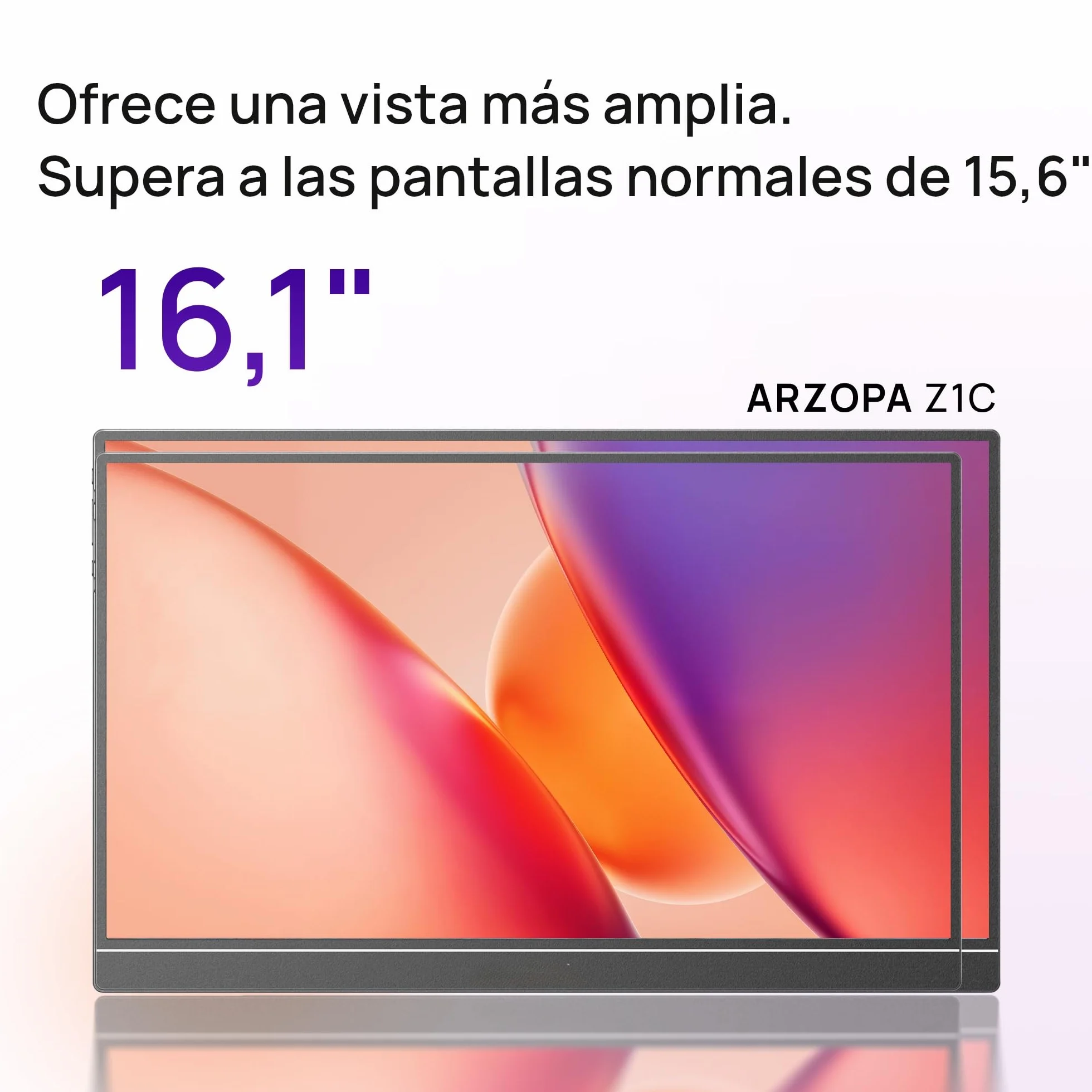 ARZOPA 16.1" Monitor Portátil FHD IPS 100sRGB% HDMI Type-C USB-C Z1C