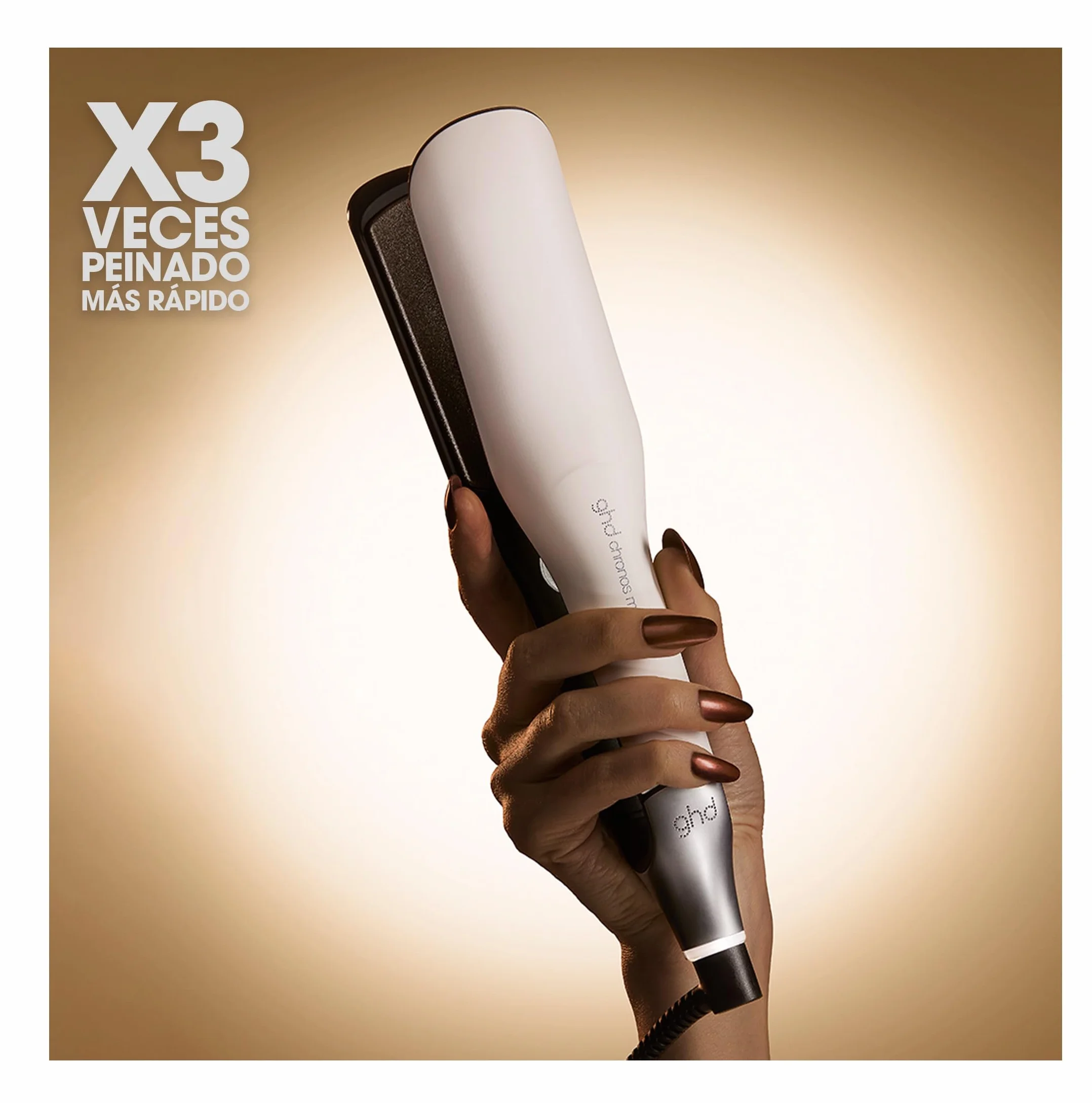 ghd Chronos Max Plancha de Pelo Profesional, Styler con Placas 85% más Anchas, Peinado 3x Más Rápido, Sin Daño Calor Extremo