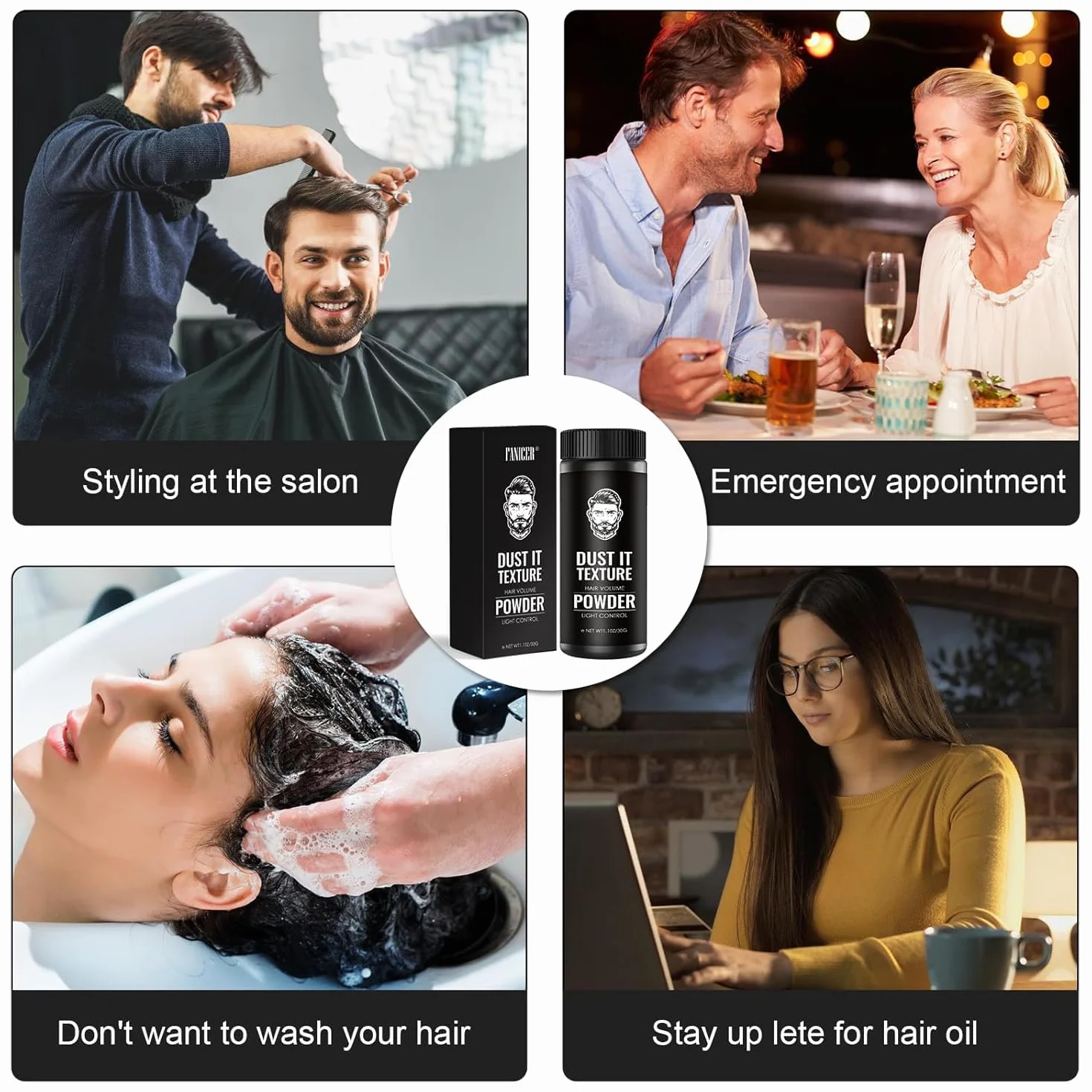 Polvos Texturizantes Mate 30g para el Pelo Volumen