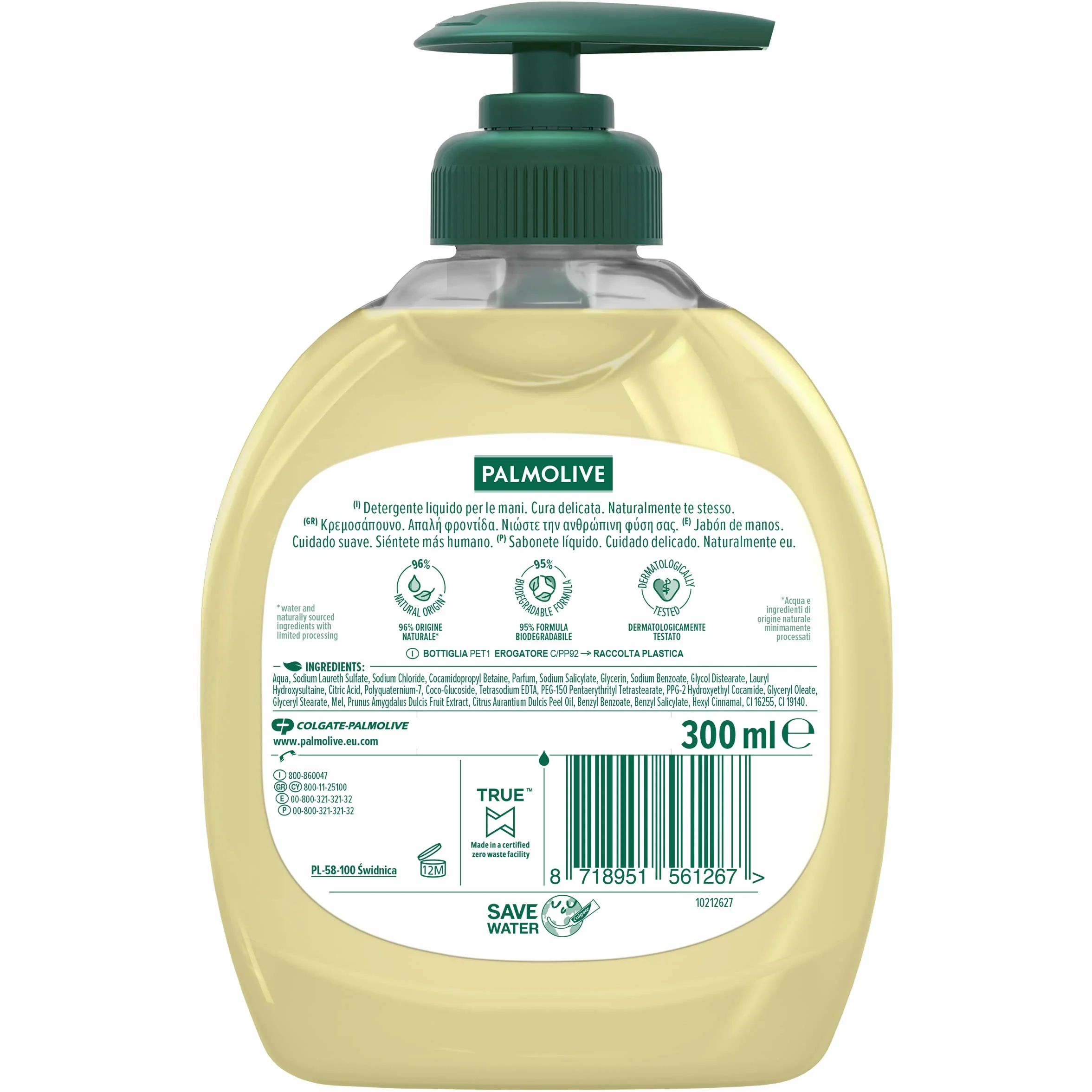 Palmolive Naturals Leche y Miel Jabón de Manos Líquido Pack 12 x 300 ml