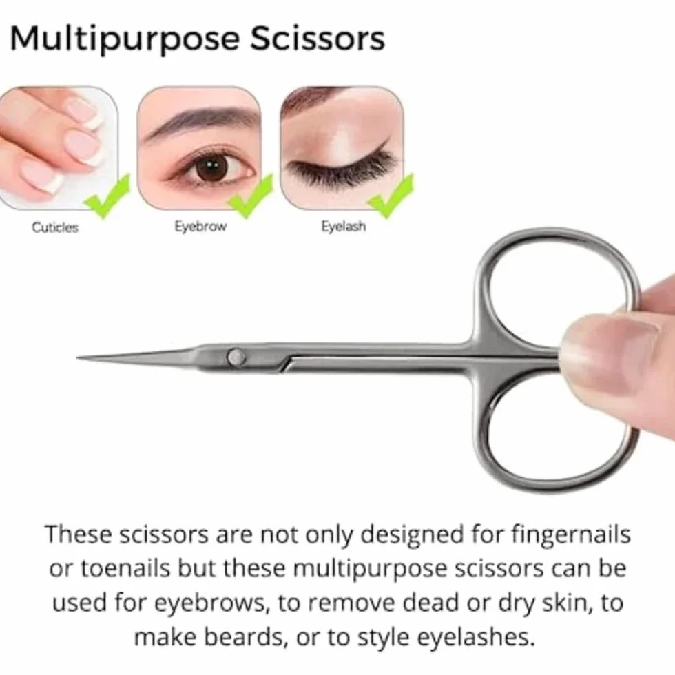 Tijeras para cutículas, cortacutículas, recortador de uñas, acero inoxidable, herramientas profesionales para manicura, cortador de cutículas, F33, 5 piezas