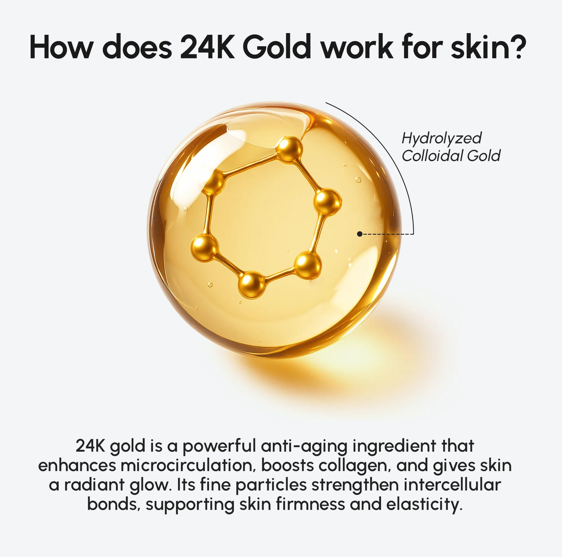 Máscara de elevación facial con oro 24K, colágeno, retinol y ácido hialurónico para mujer